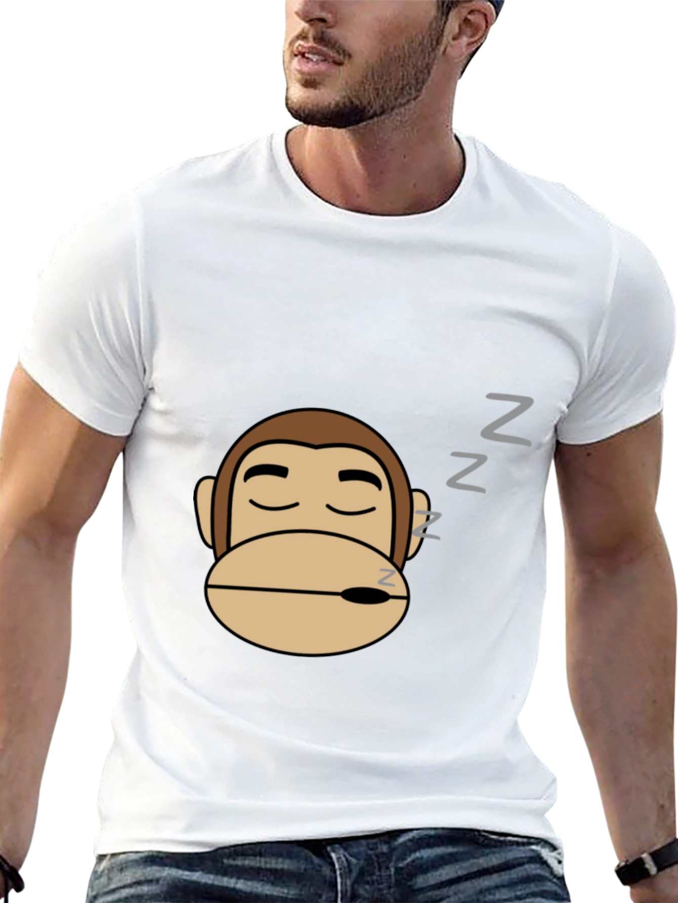 Sleeping Monkey Graphic Tee - Relaxed Fit - 13