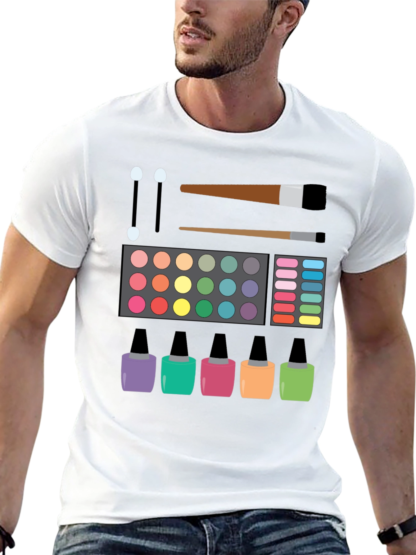 Black Makeup Artist T-Shirt | Cosmetic Lover Tee view 13