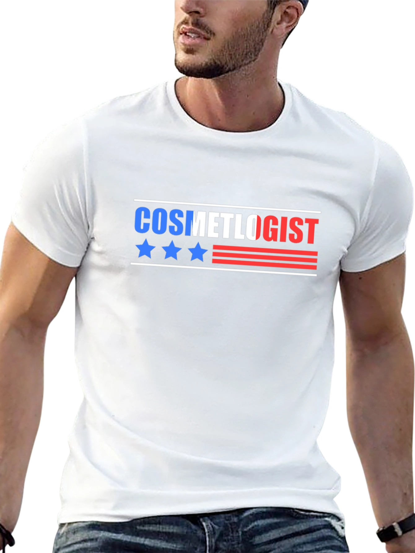 Black Cosmetologist Patriotic T-Shirt view 13