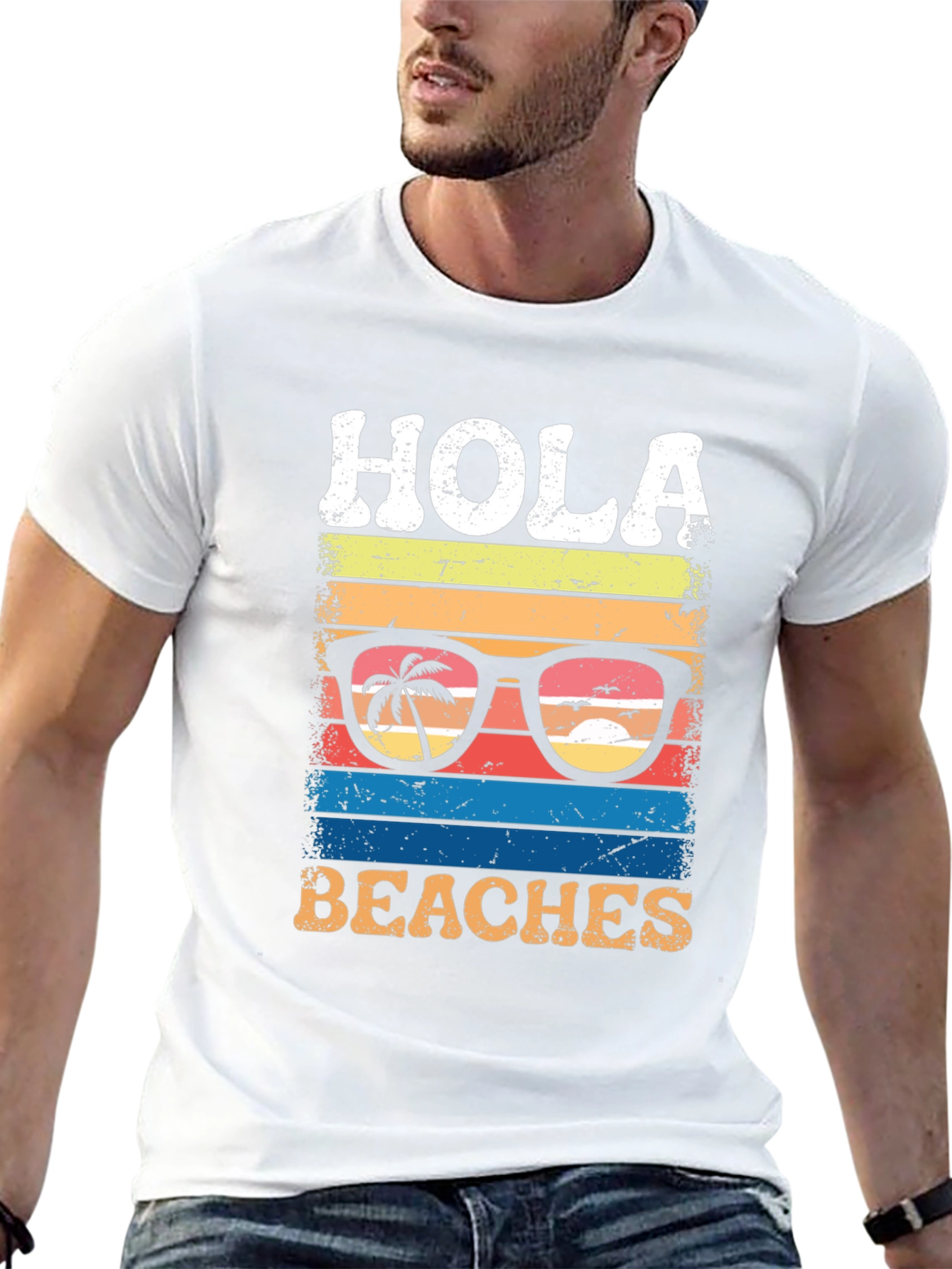 Black Hola Beaches Graphic T-Shirt view 13