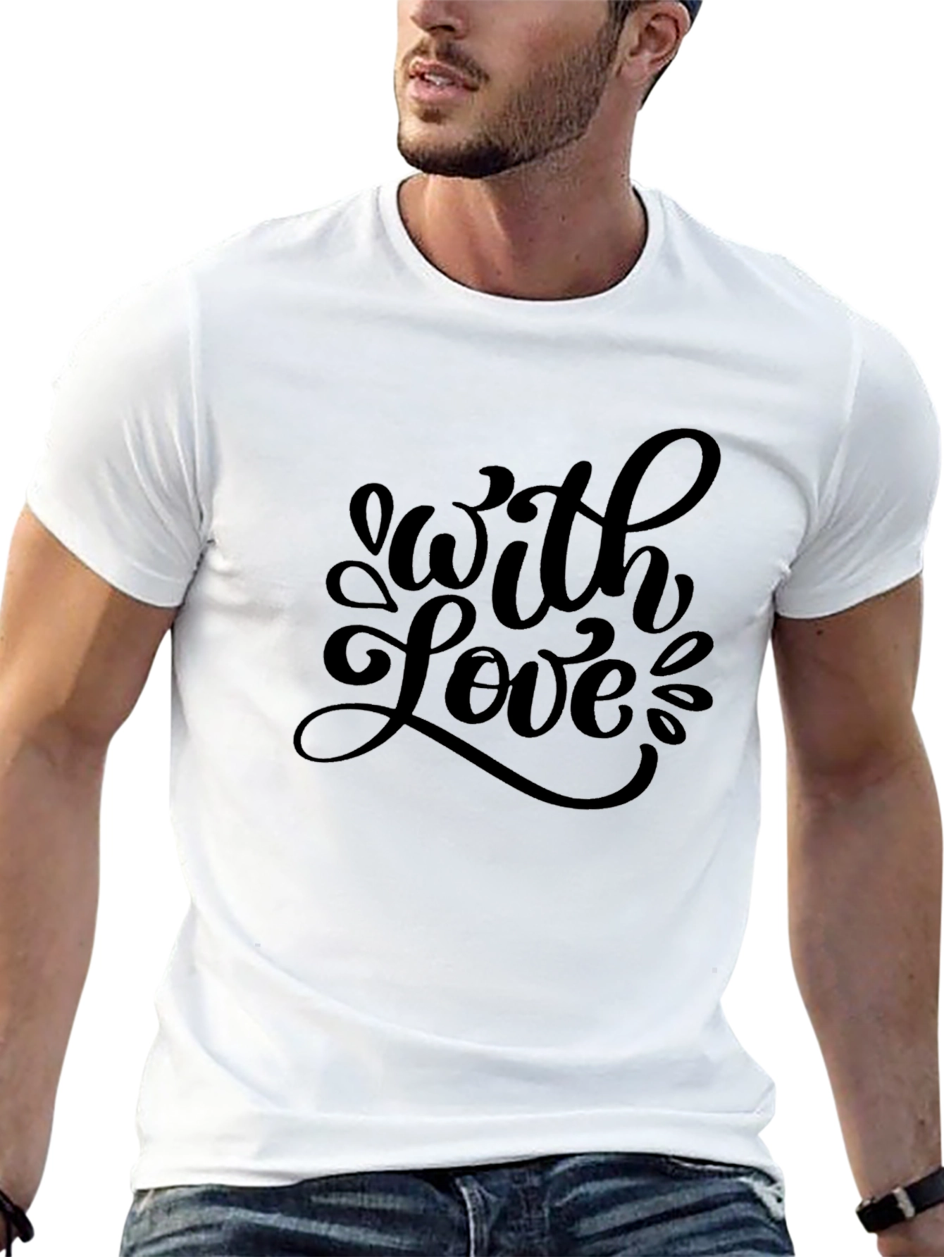 Black With Love Graphic T-Shirt - Unisex view 13