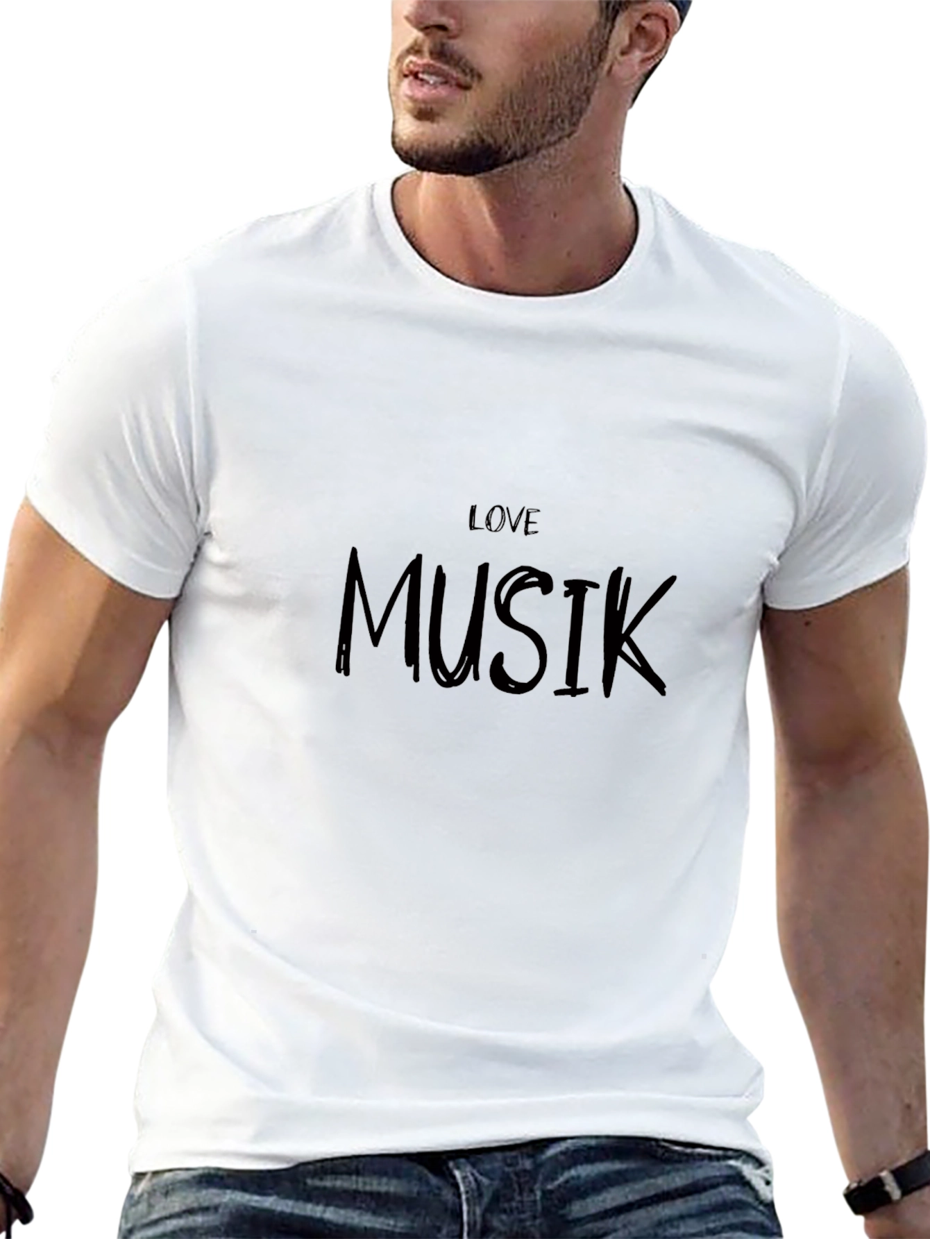 Black Love Musik Black T-Shirt - Stylish Graphic Tee view 13
