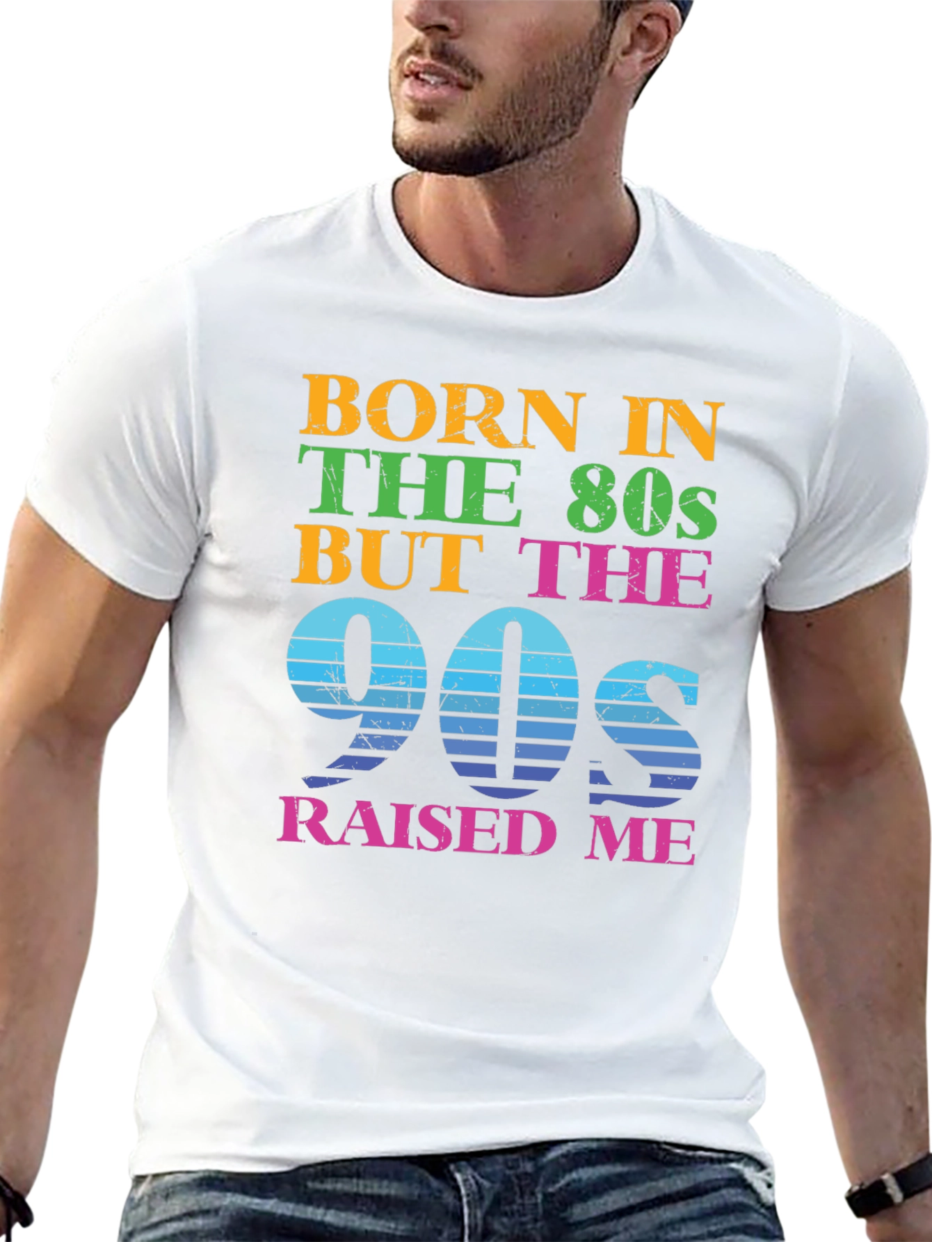 Black Born in the 80s Raised in the 90s T-Shirt view 13