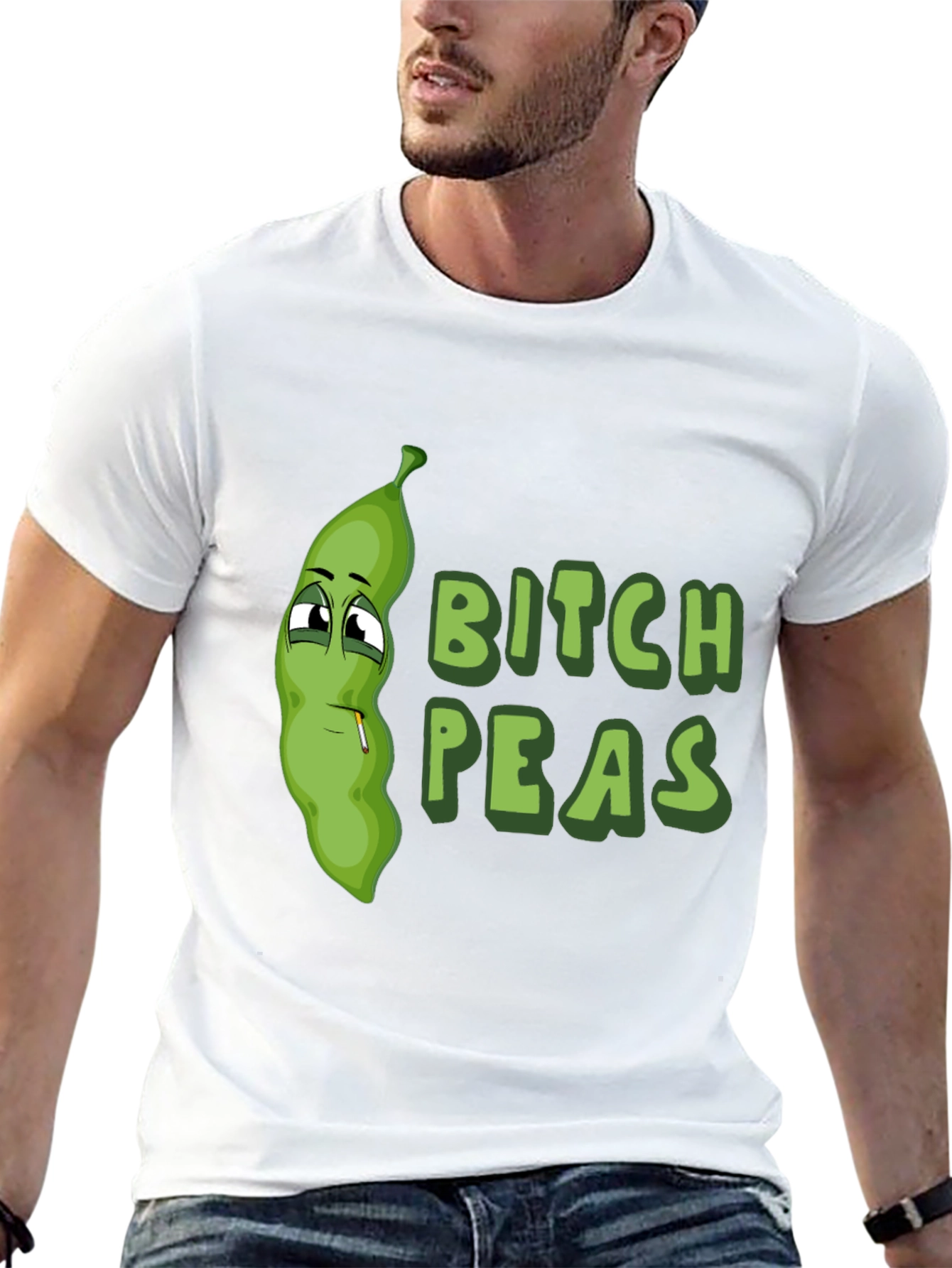 Black Bitch Peas Graphic T-Shirt view 13