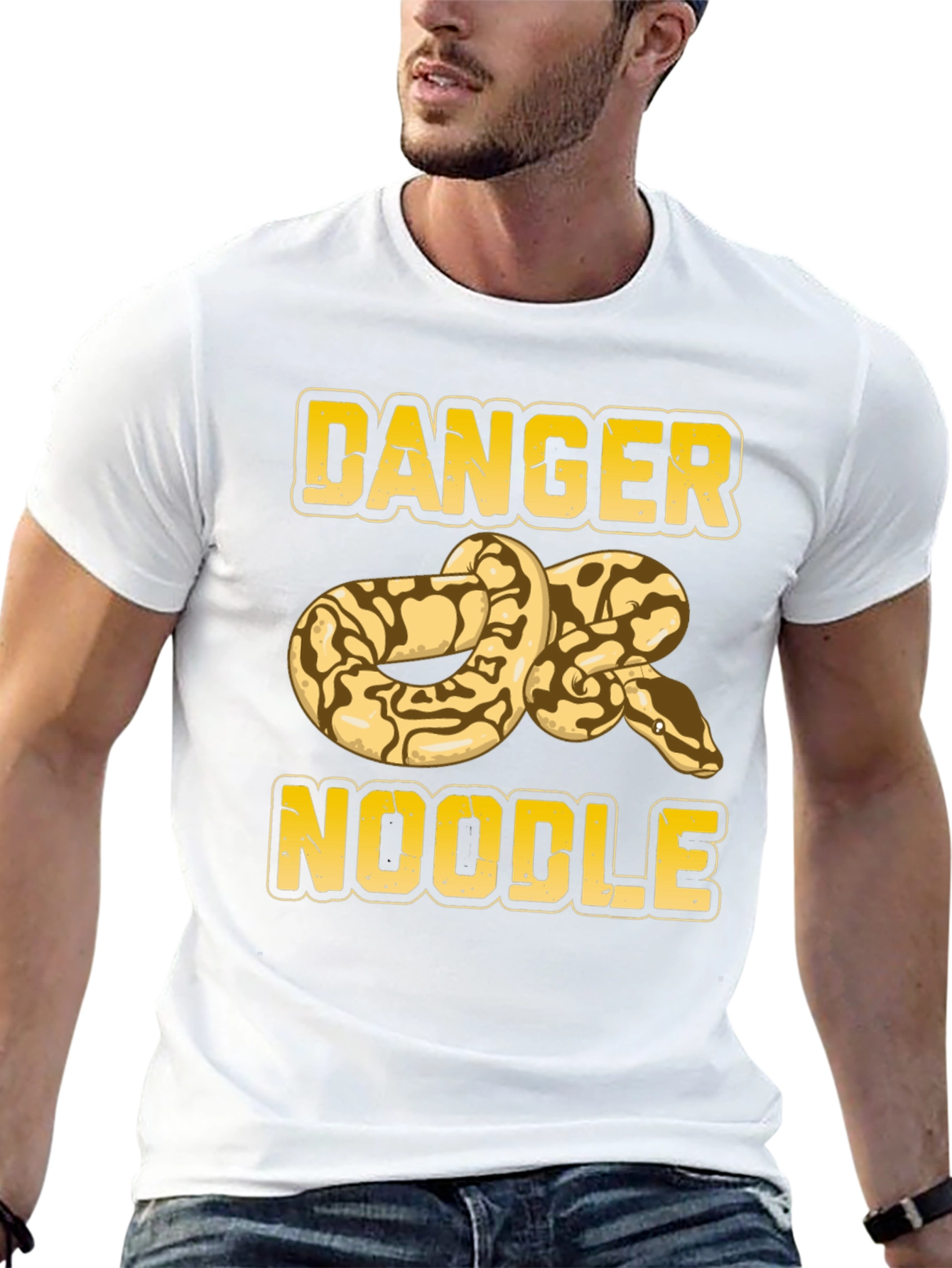Black Danger Noodle Snake Graphic Tee view 13