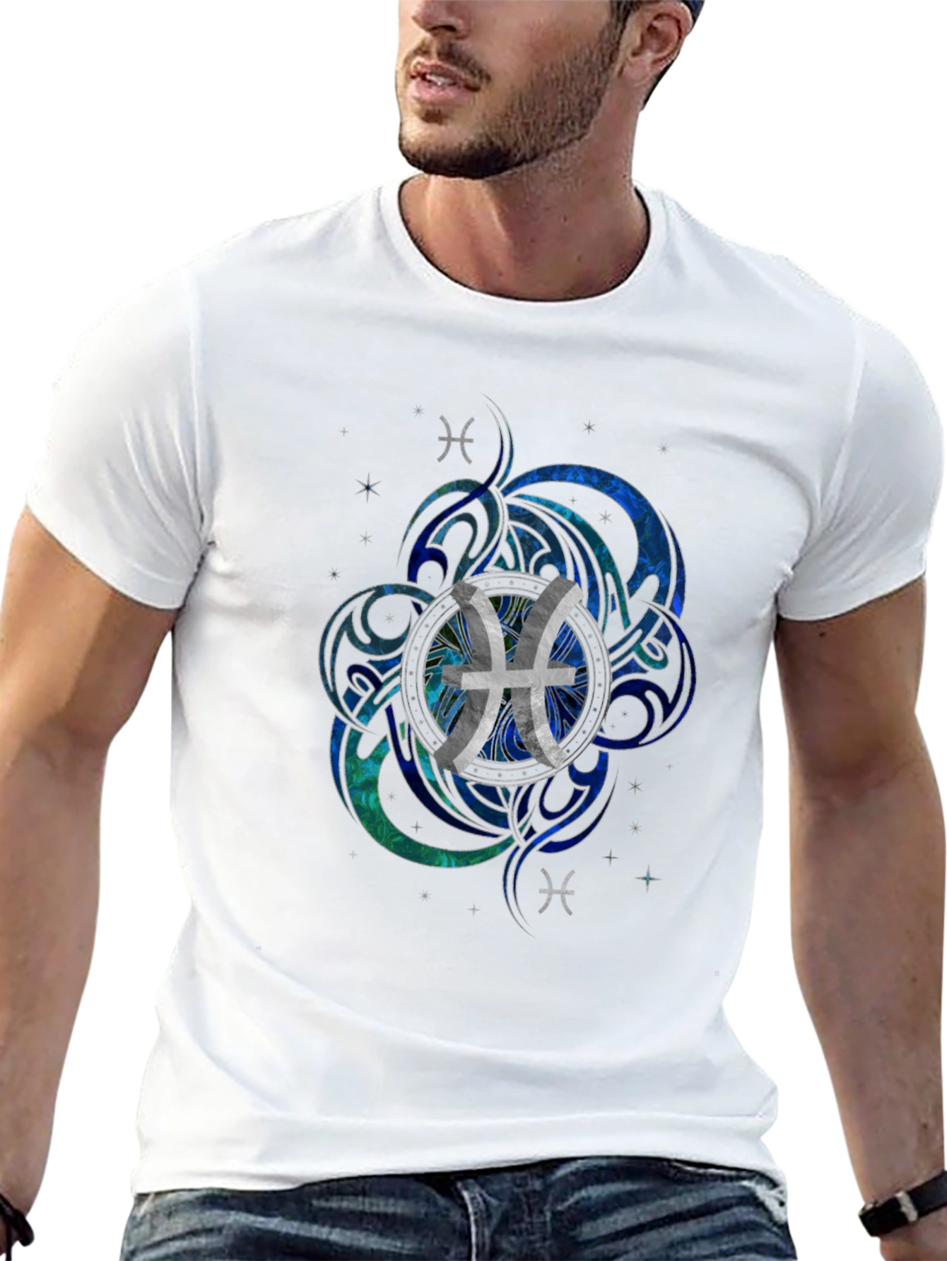 Pisces Zodiac Graphic T-Shirt - Modern Astrology Tee - 13