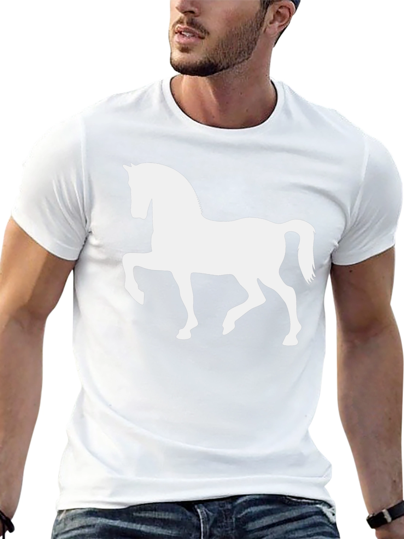Black Horse Silhouette T-Shirt - Black view 13