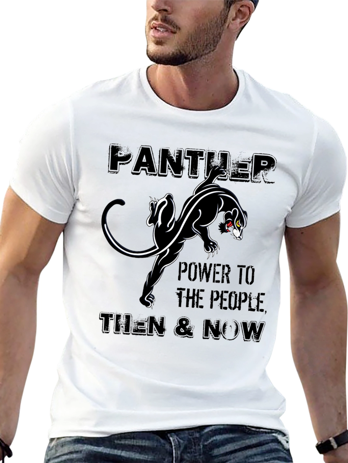 Black Panther Power T-Shirt: Black Pride Tee view 13