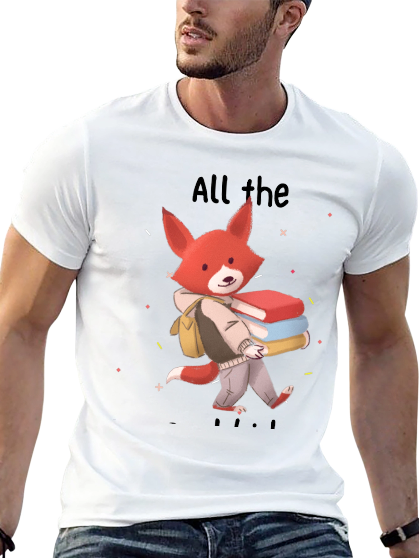 Black Fox All The Books T-Shirt view 13