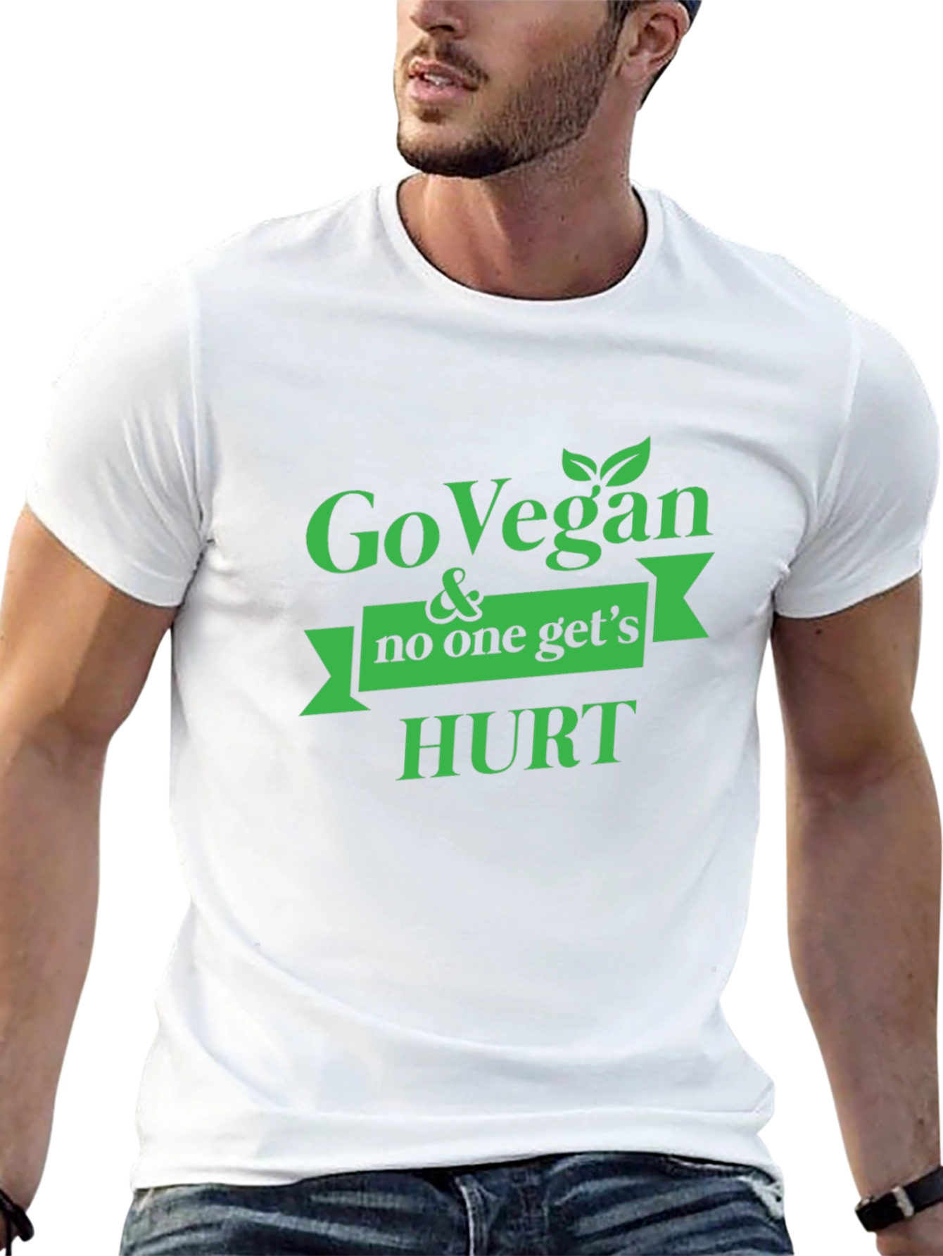 Go Vegan & No One Gets Hurt Graphic Tee - 13