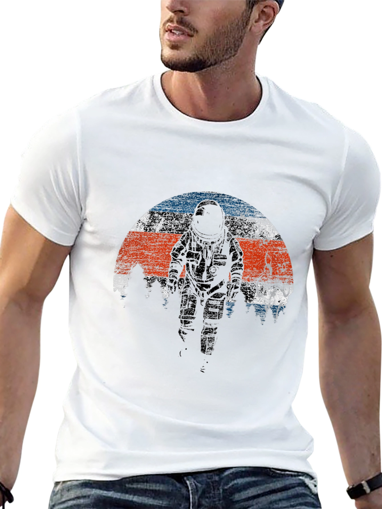 Black Astronaut T-Shirt - Retro Space Exploration Tee view 13