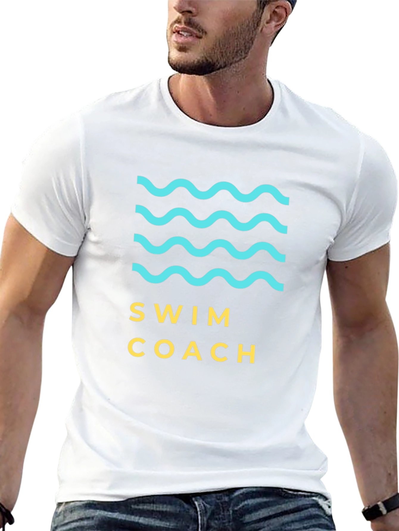 Black Swim Coach Graphic Tee - Stylish & Comfortable view 13