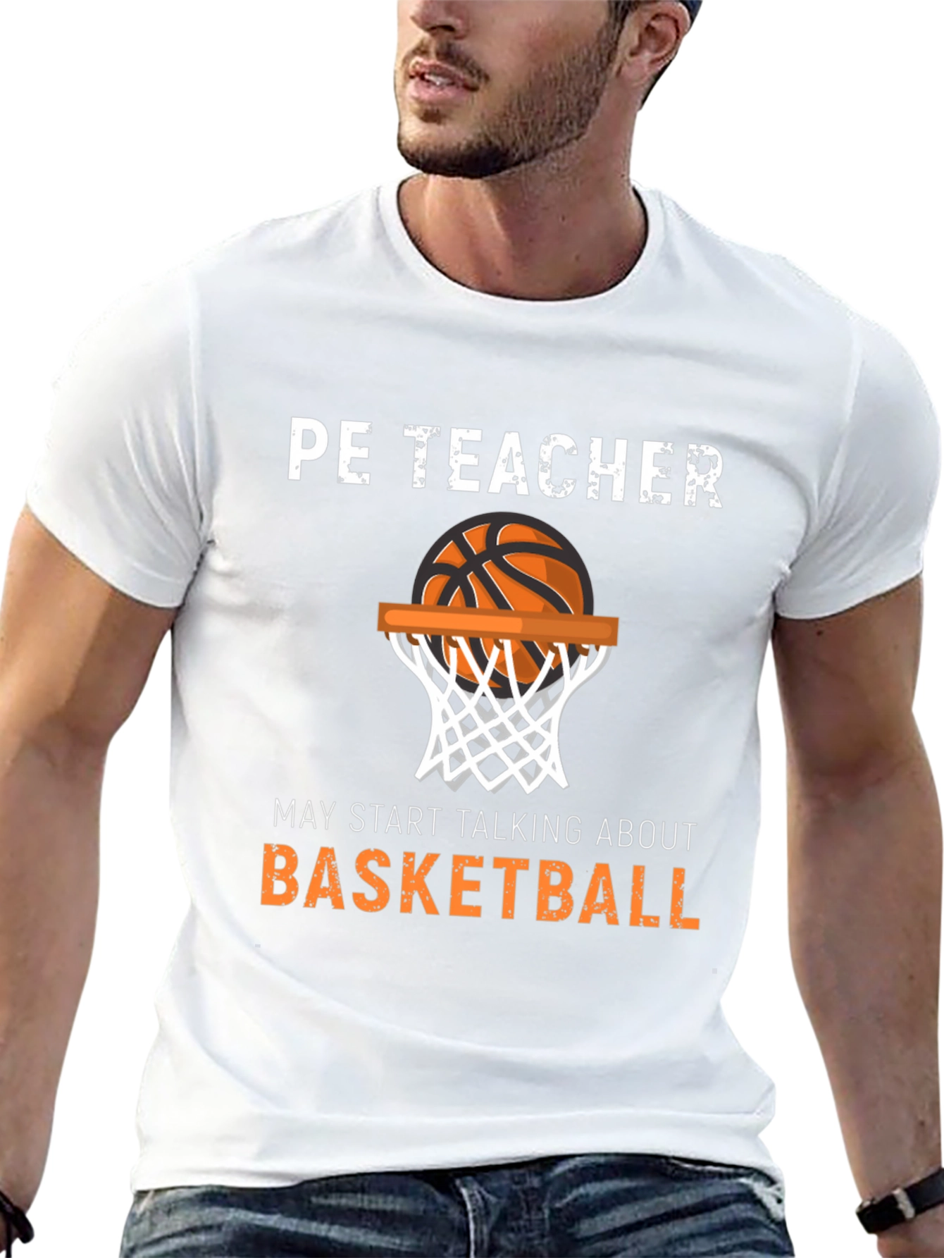 Black PE Teacher Basketball T-Shirt view 13