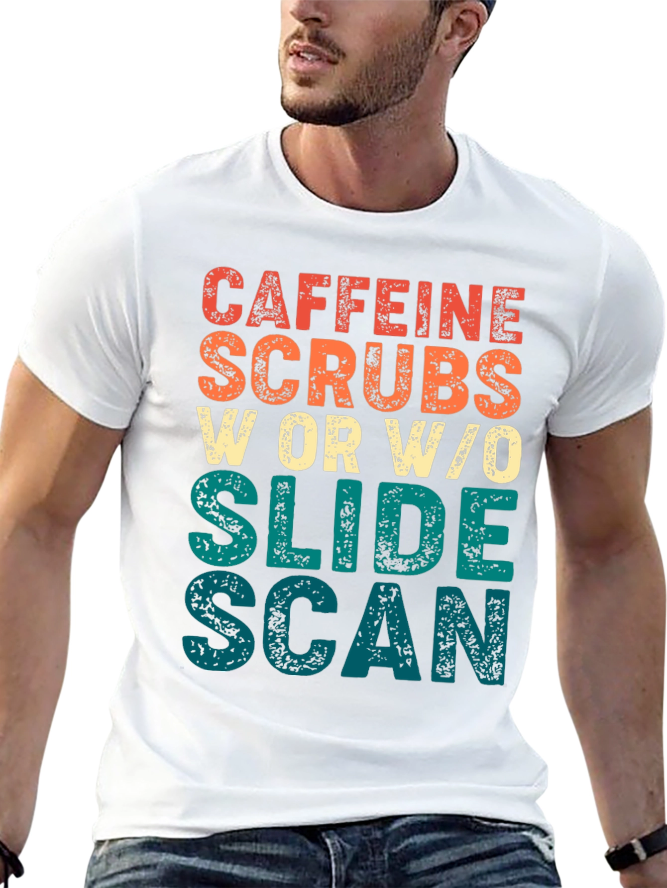 Black Caffeine, Scrubs, Slide, Scan Graphic T-Shirt view 13