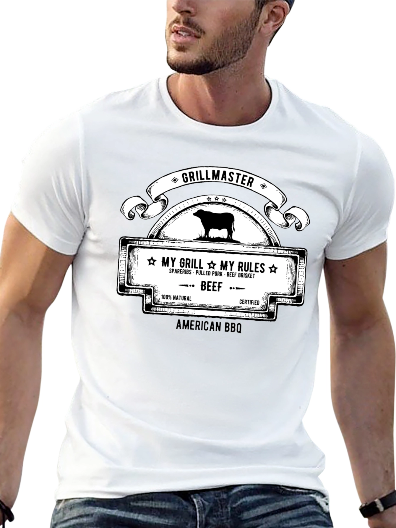 Grillmaster BBQ T-Shirt - My Grill My Rules - 13