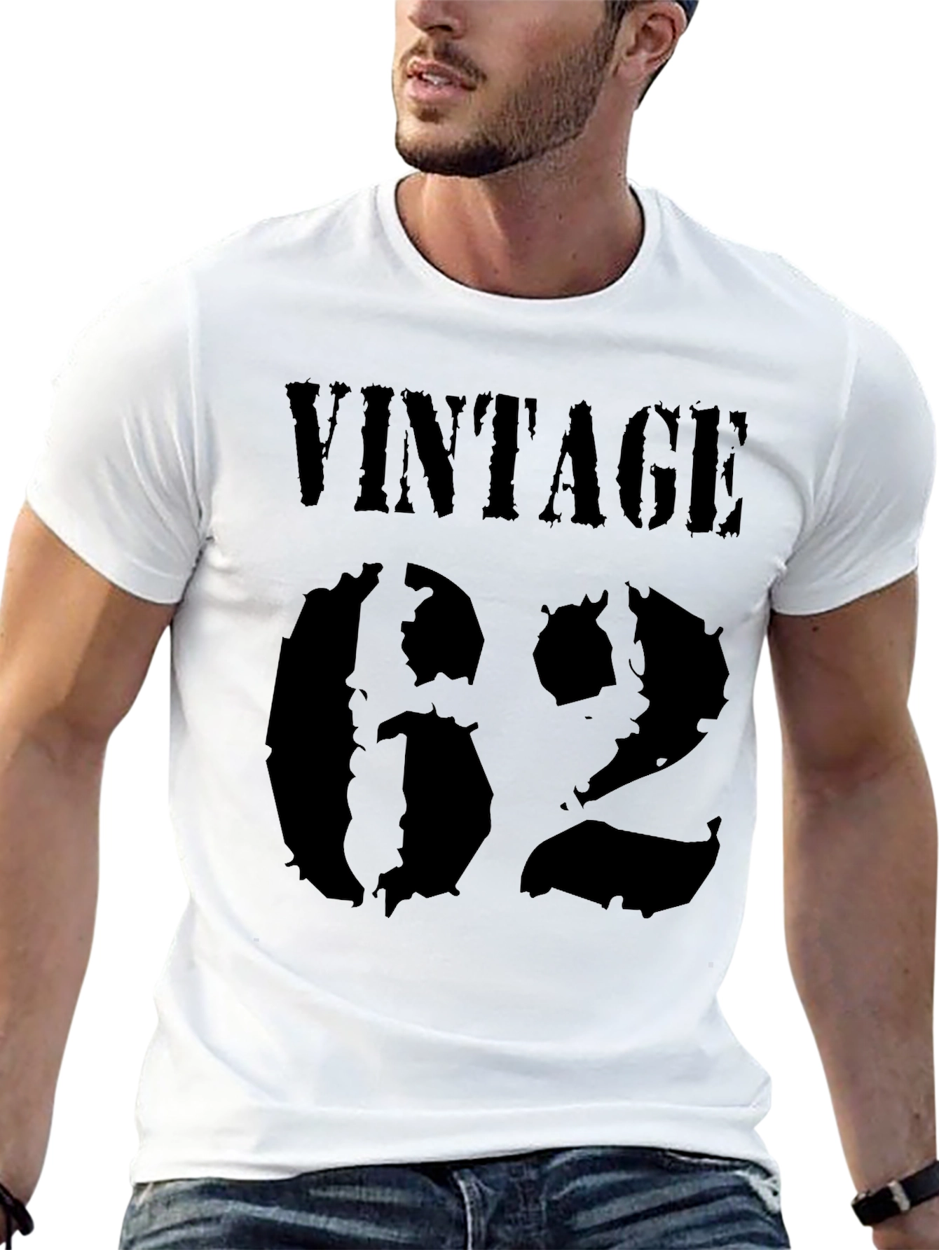 Black Vintage 62 Black T-Shirt - Classic Style view 13