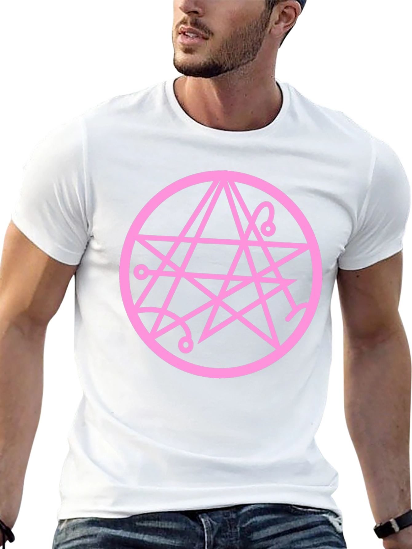 Black Occult Symbol Graphic Tee - Soft Black Cotton view 13