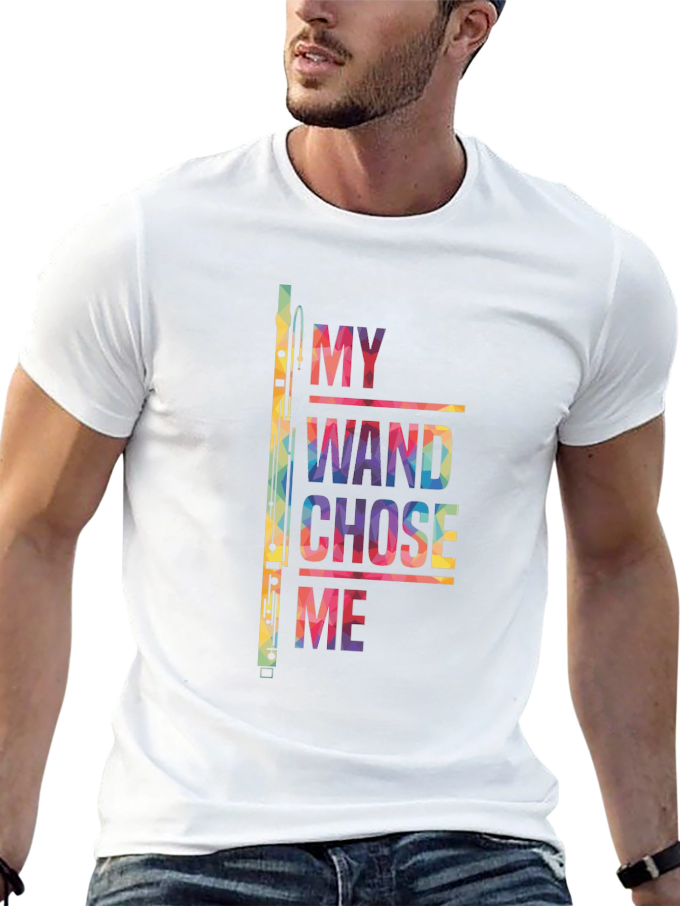 Black My Wand Chose Me T-Shirt - Musician Gift view 13