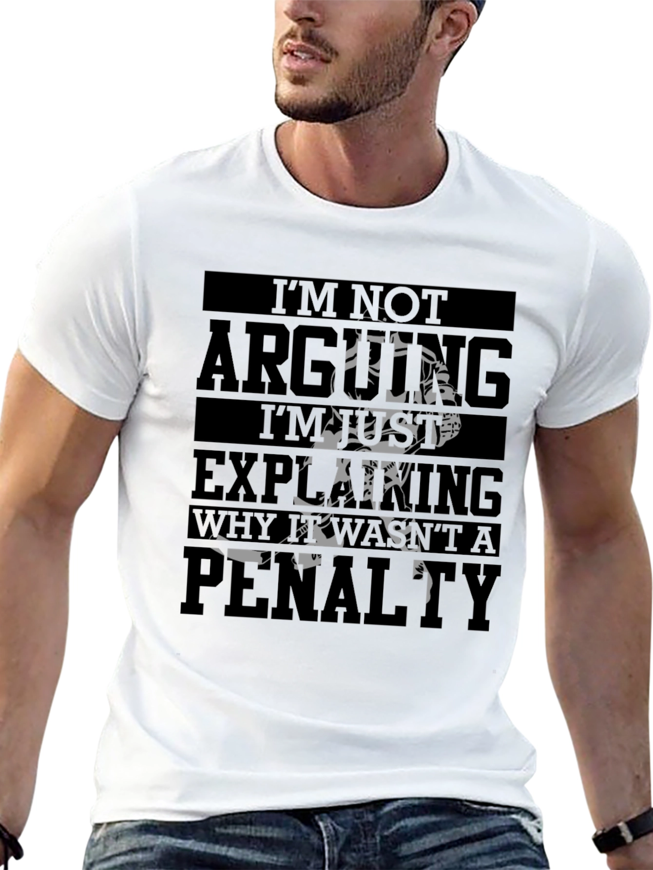 Black Hockey Penalty Funny Graphic T-Shirt view 13