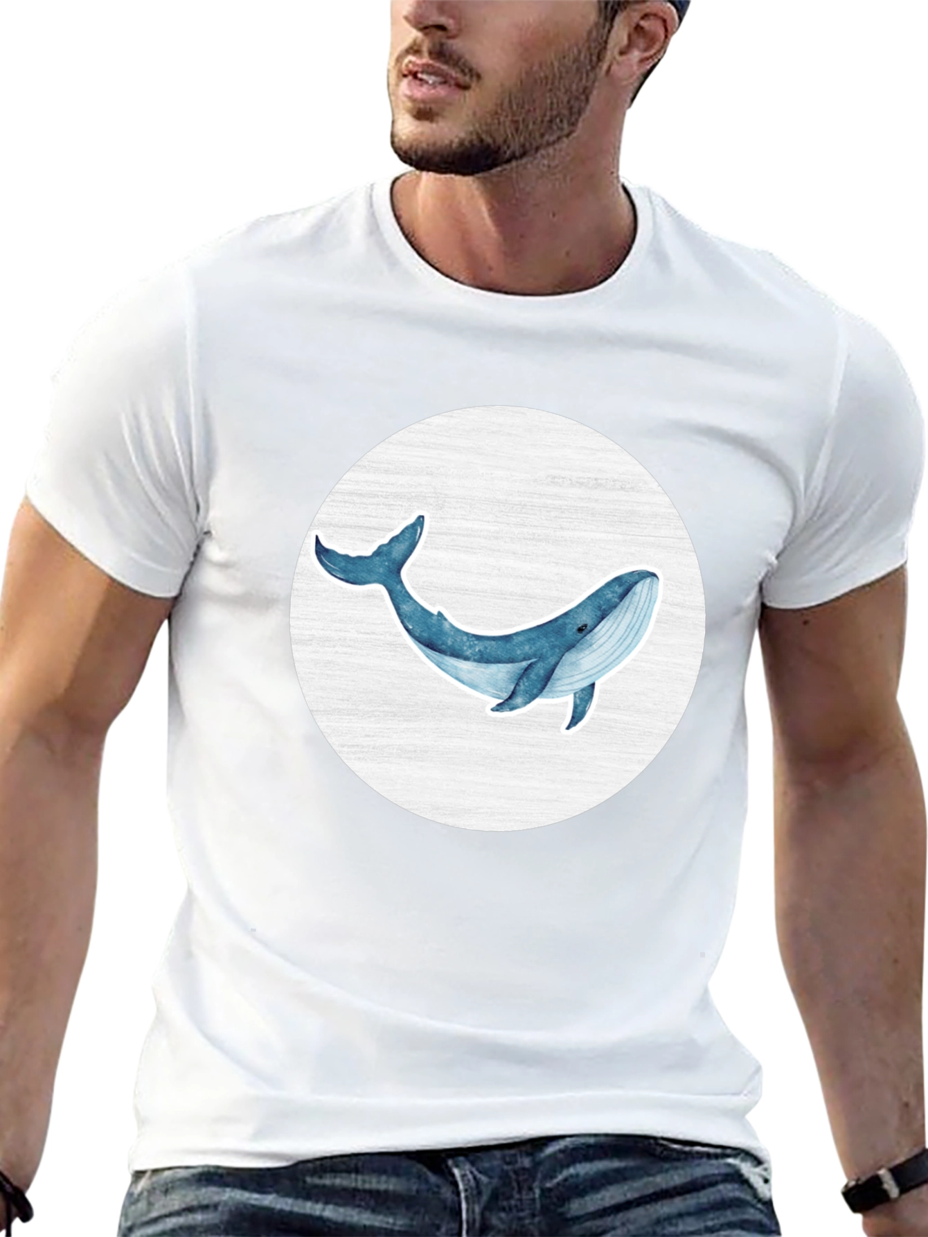 Black Blue Whale Graphic Tee - Ocean Lover Shirt view 13
