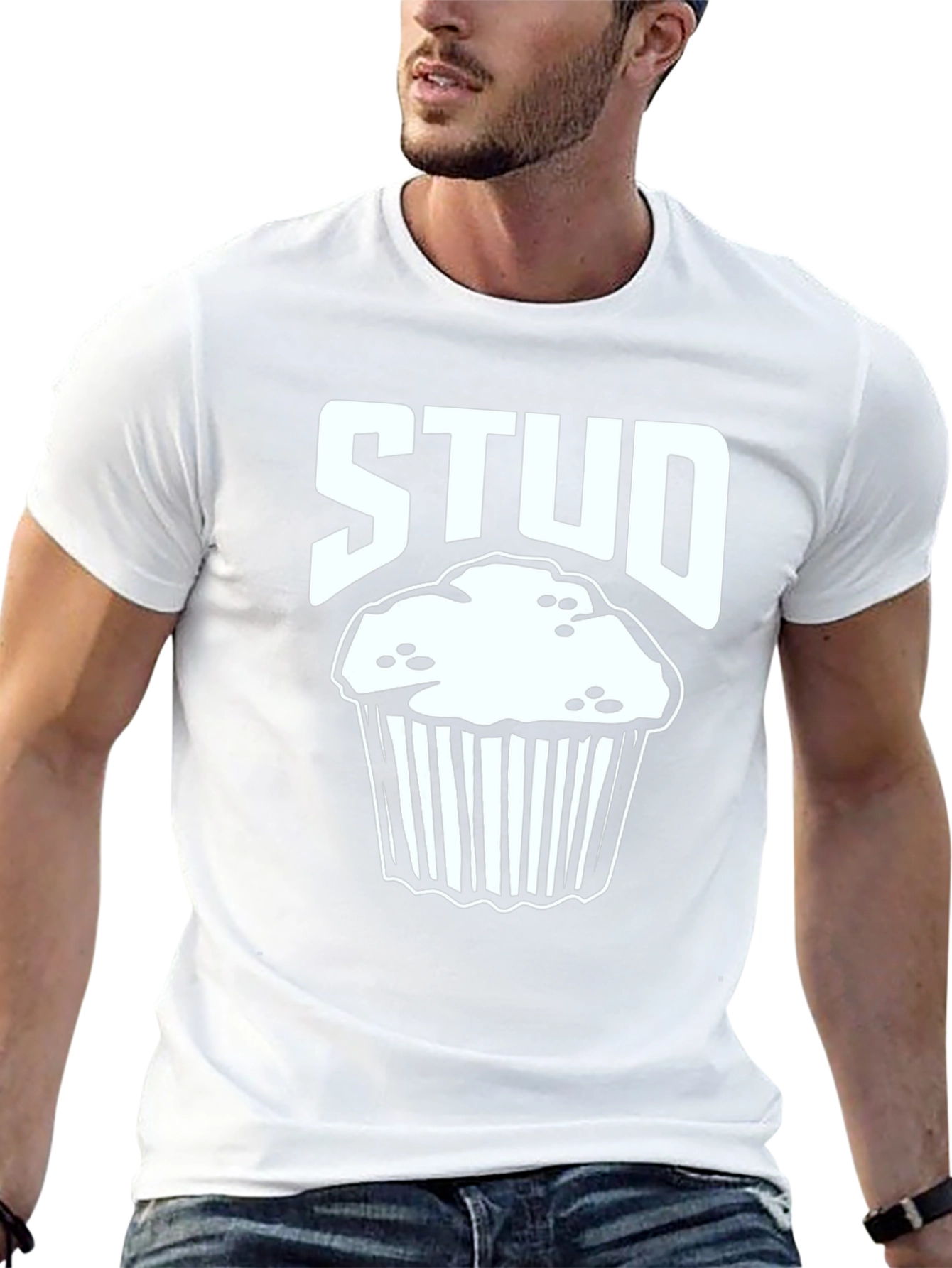 Black Stud Muffin T-Shirt - Funny Food Pun Tee view 13