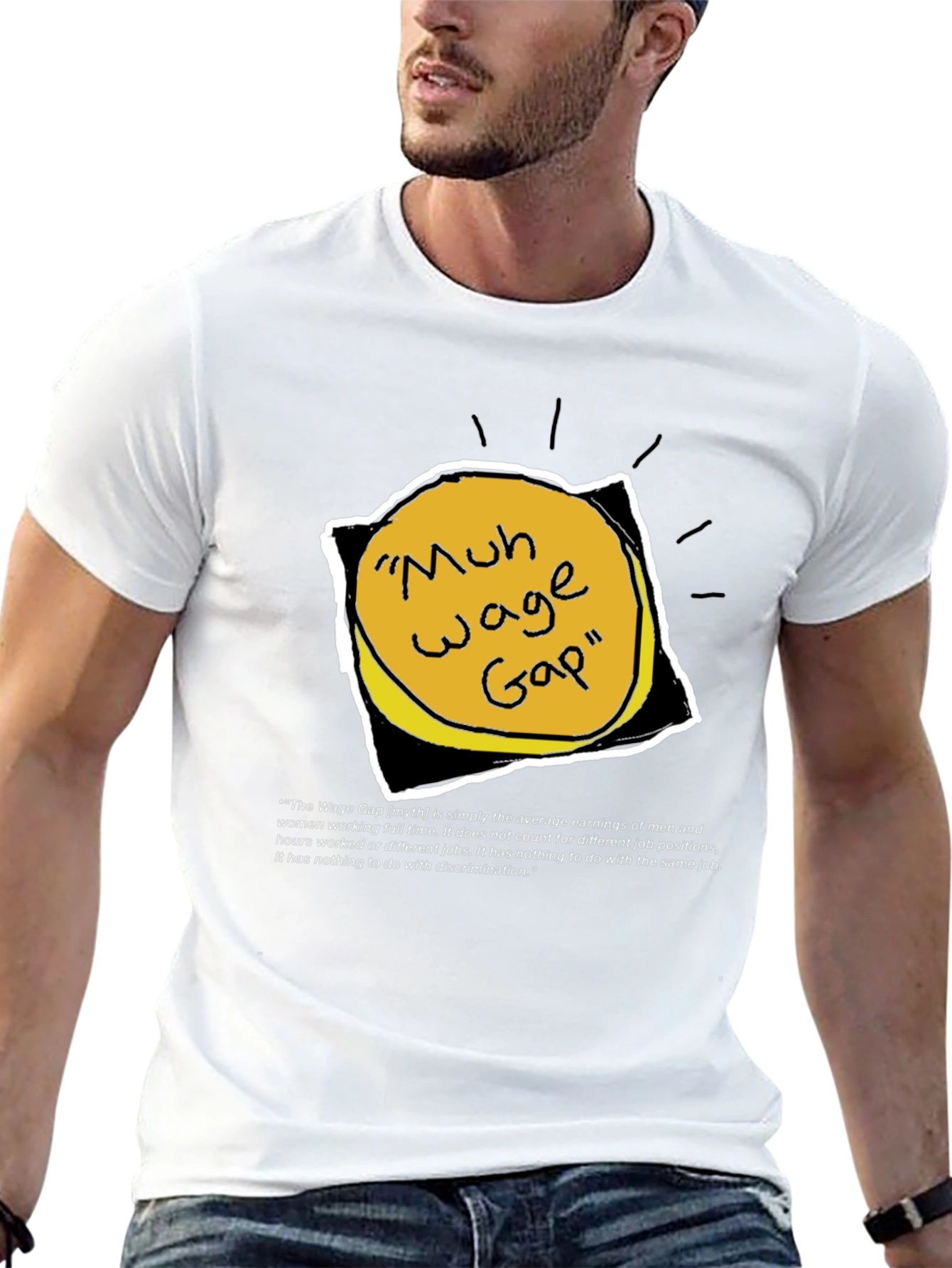 Black Wage Gap Myth Graphic T-Shirt view 13