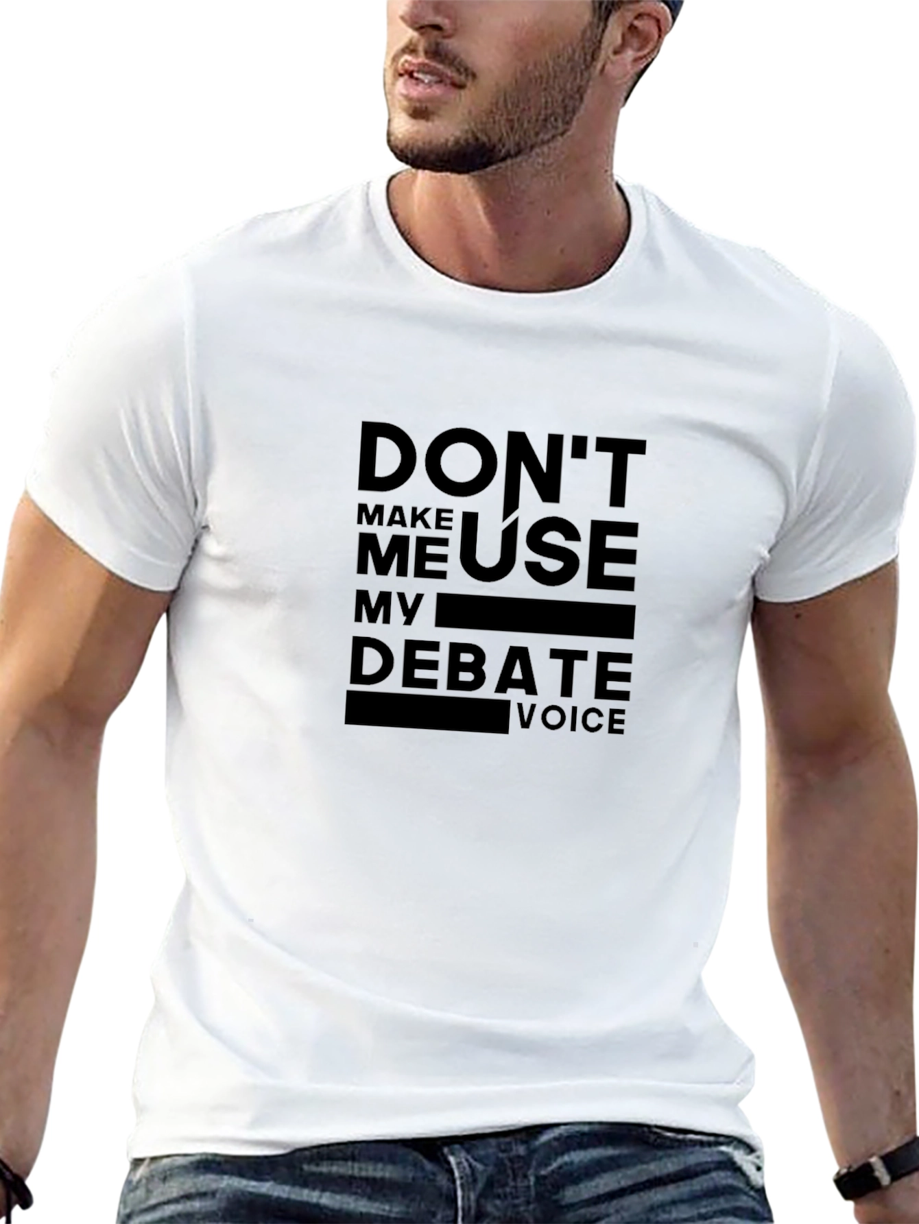 Black Don't Make Me Use My Debate Voice T-Shirt view 13