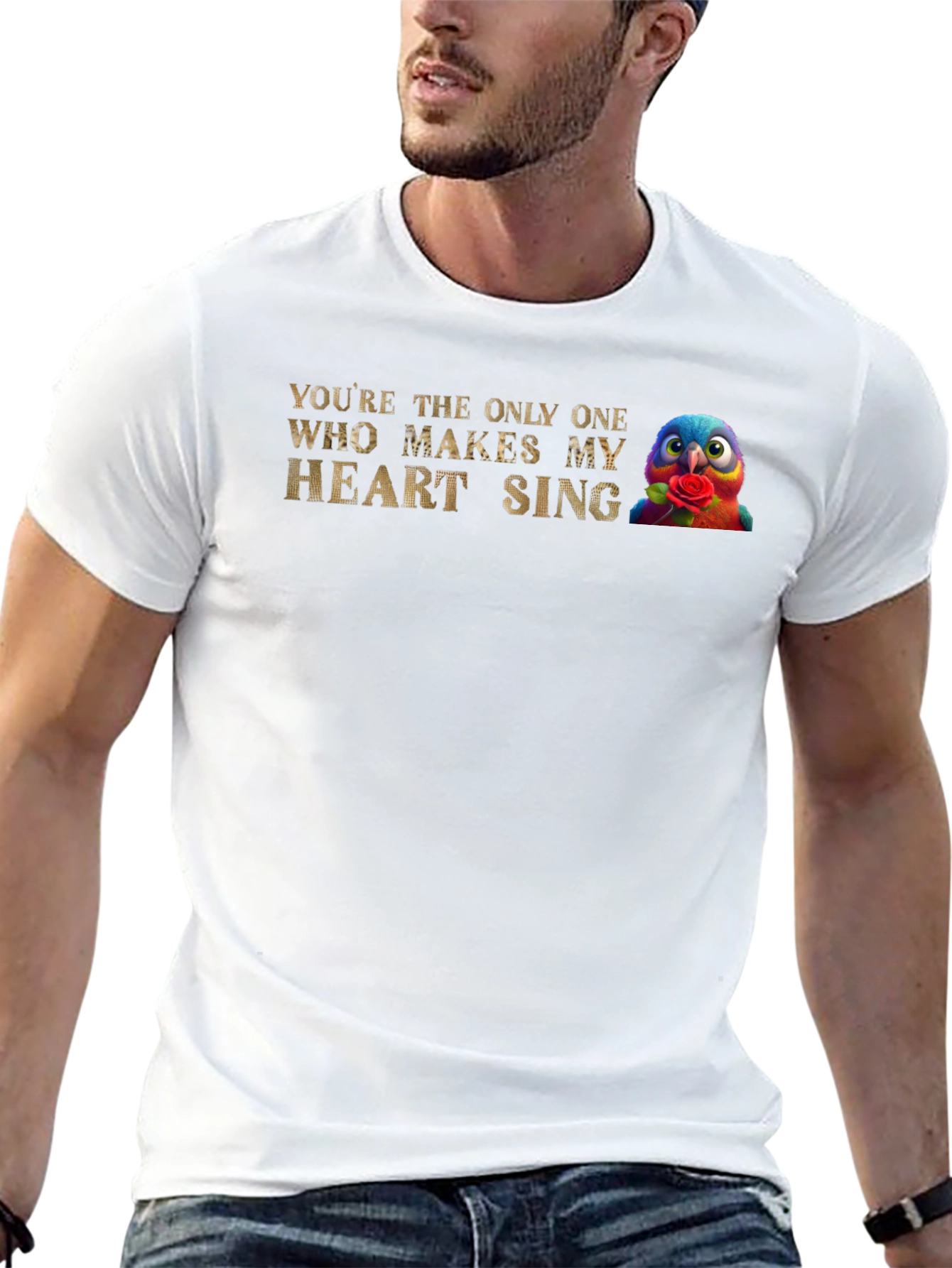 Black You're the Only One Makes My Heart Sing T-Shirt view 13