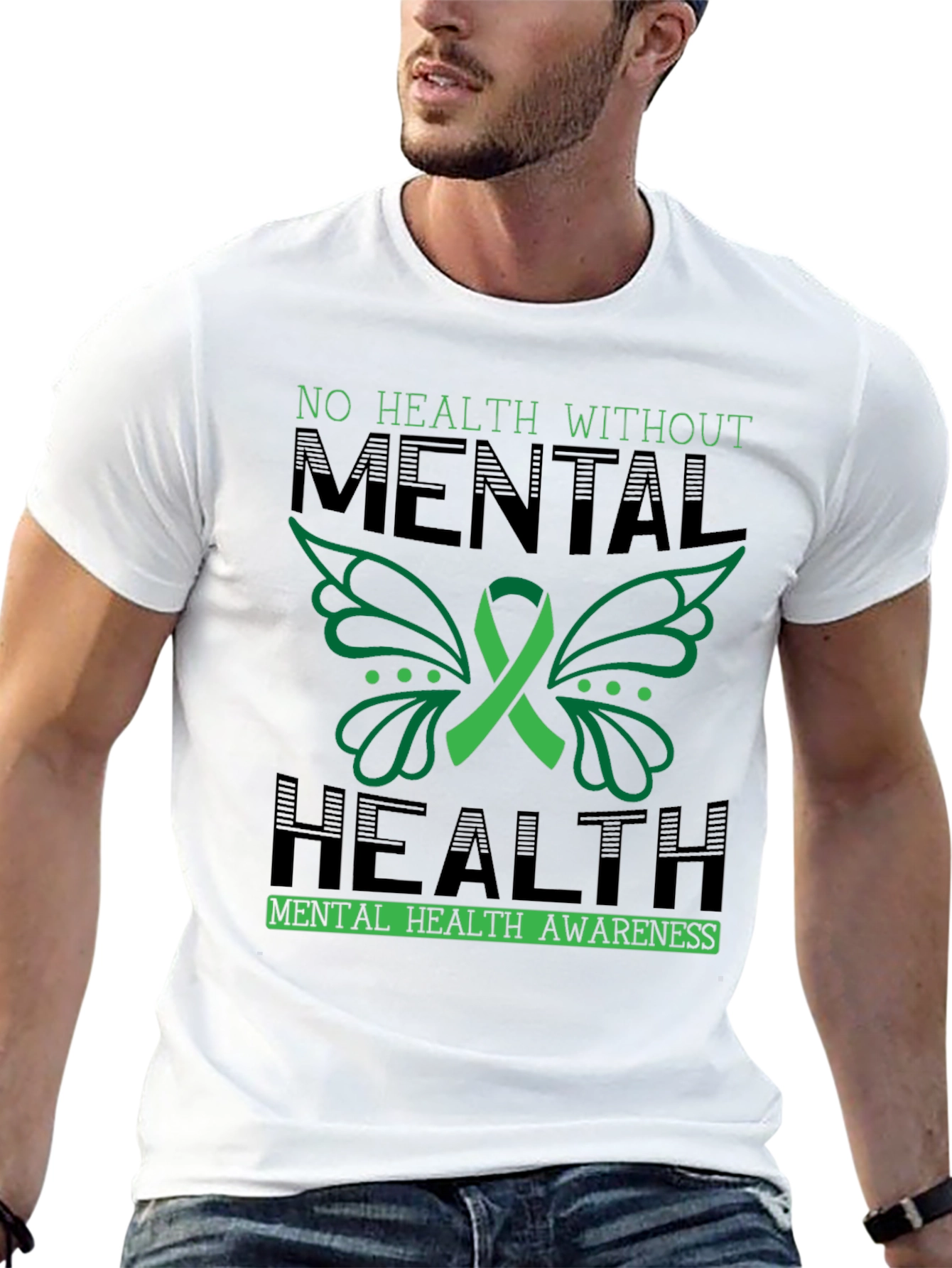 Black Mental Health Awareness Black T-Shirt view 13