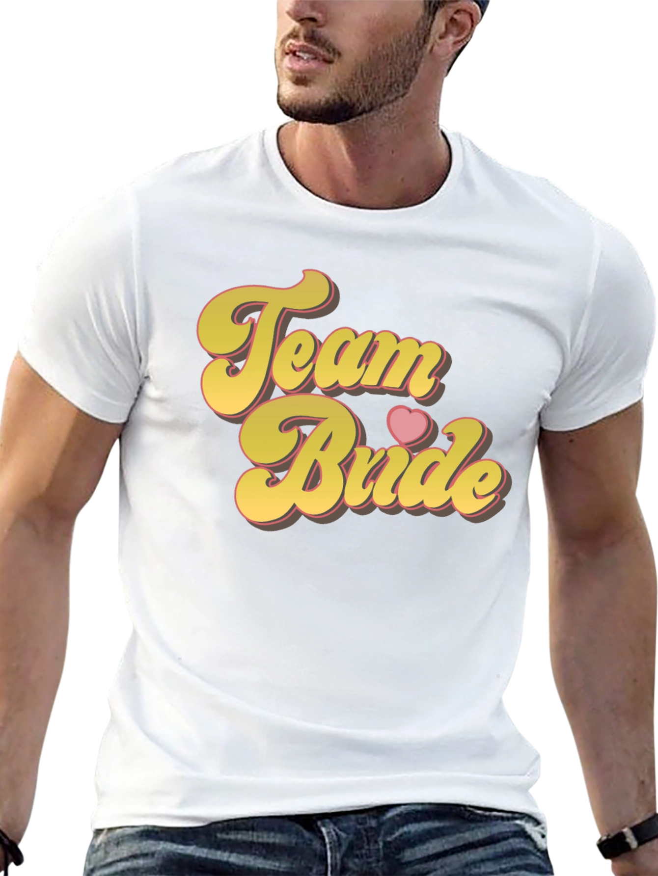 Black Team Bride Crew Neck T-Shirt - Bridal Party Tee view 13