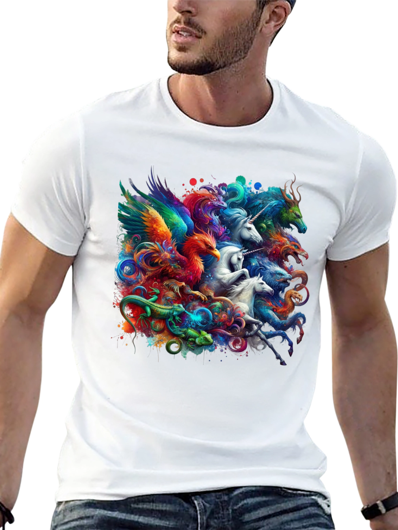 Fantasy Creature T-Shirt: Unicorns, Dragons, Phoenix - 13