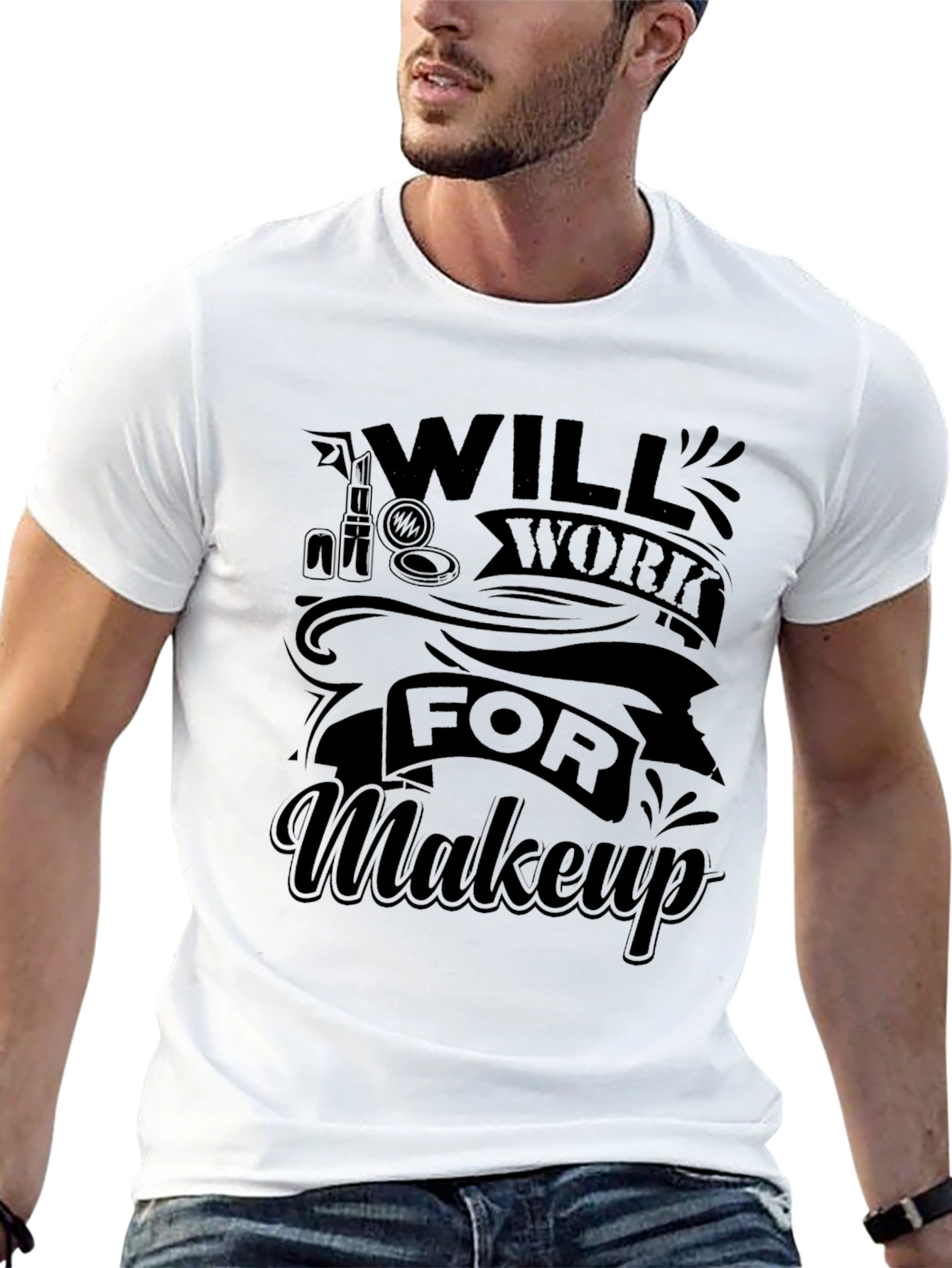 Black Will Work For Makeup Black Graphic Tee view 13