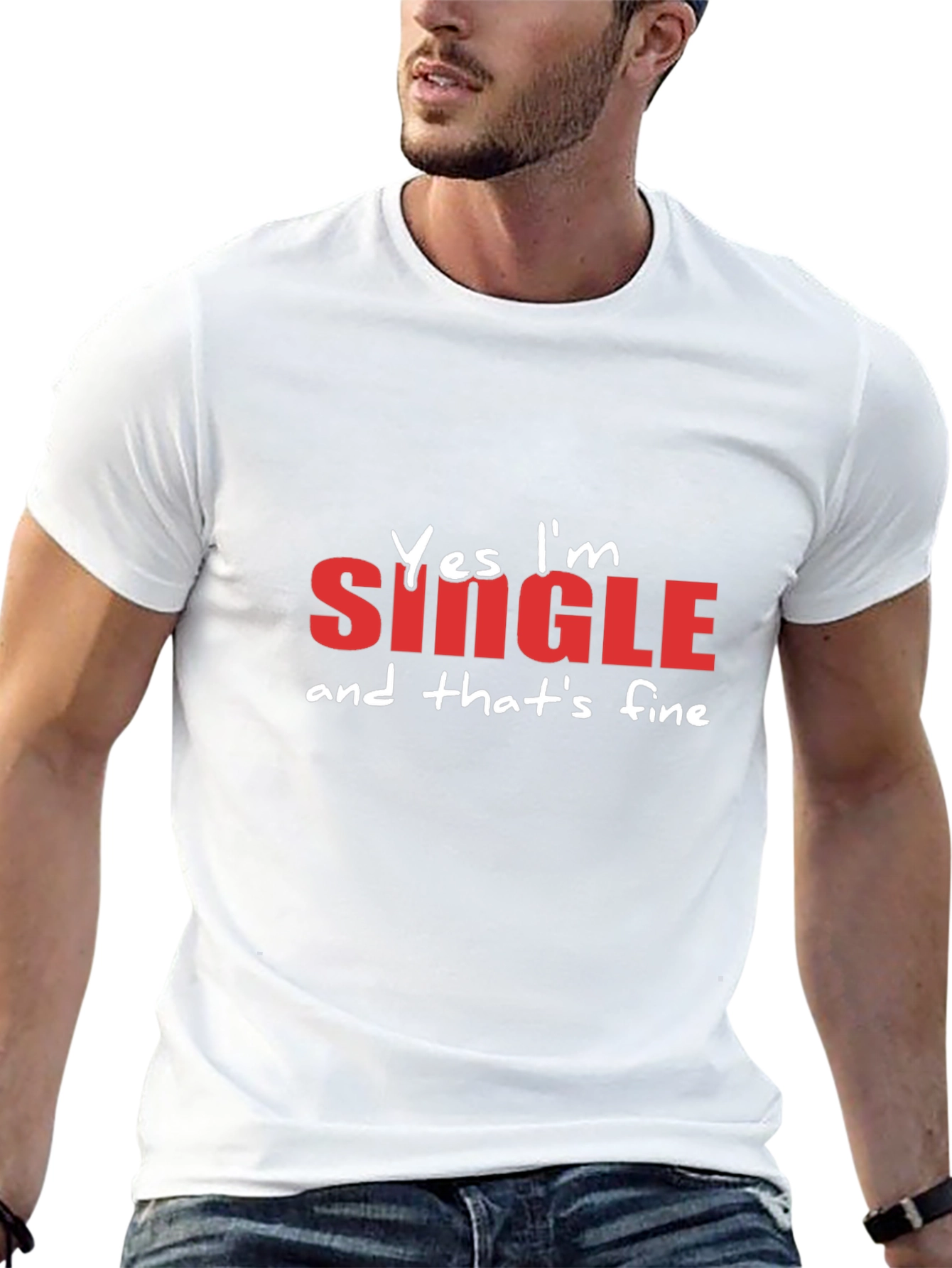 Black Funny Single & Fine Graphic T-Shirt view 13