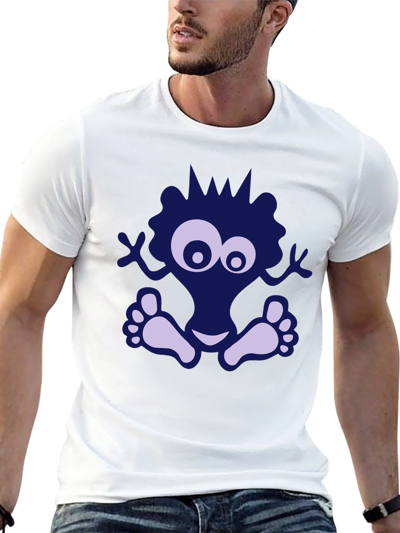 Black Funky Monster Graphic Black T-Shirt view 13