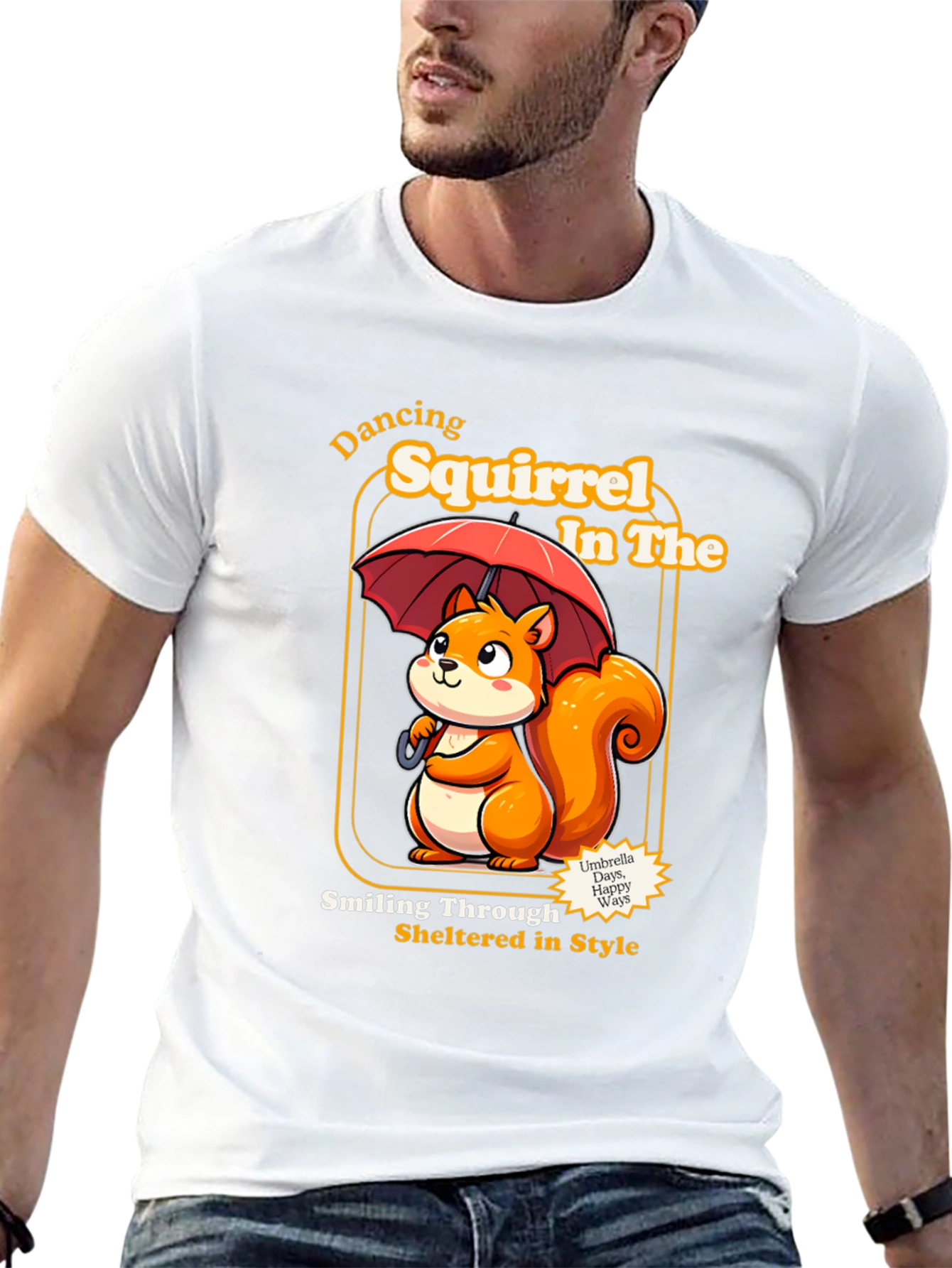 Black Dancing Squirrel Graphic Tee - Sheltered in Style view 13