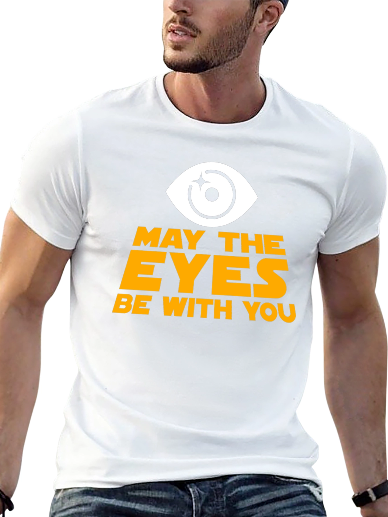 Black May the Eyes Be With You Graphic T-Shirt view 13