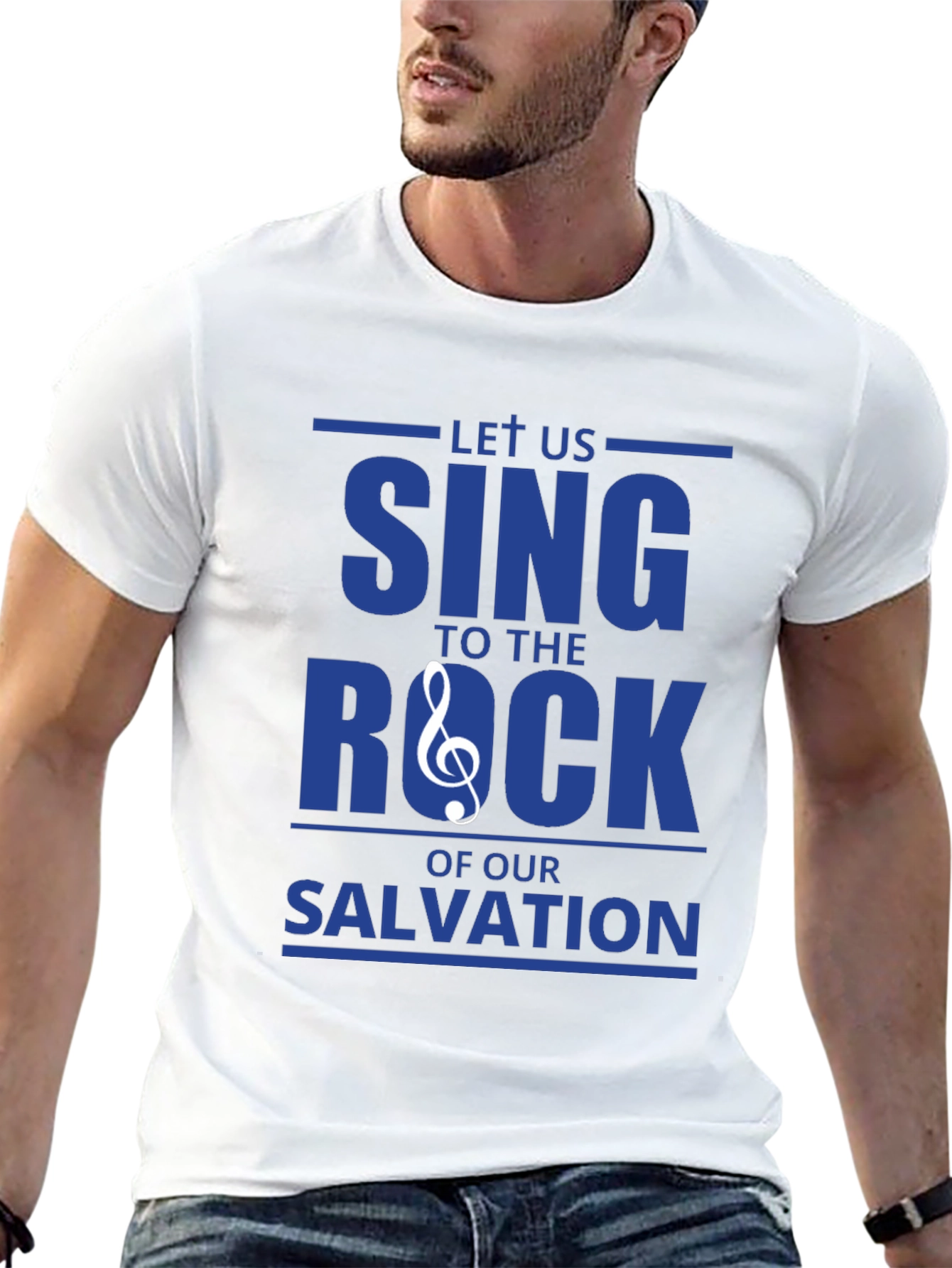 Black Let Us Sing To The Rock T-Shirt view 13