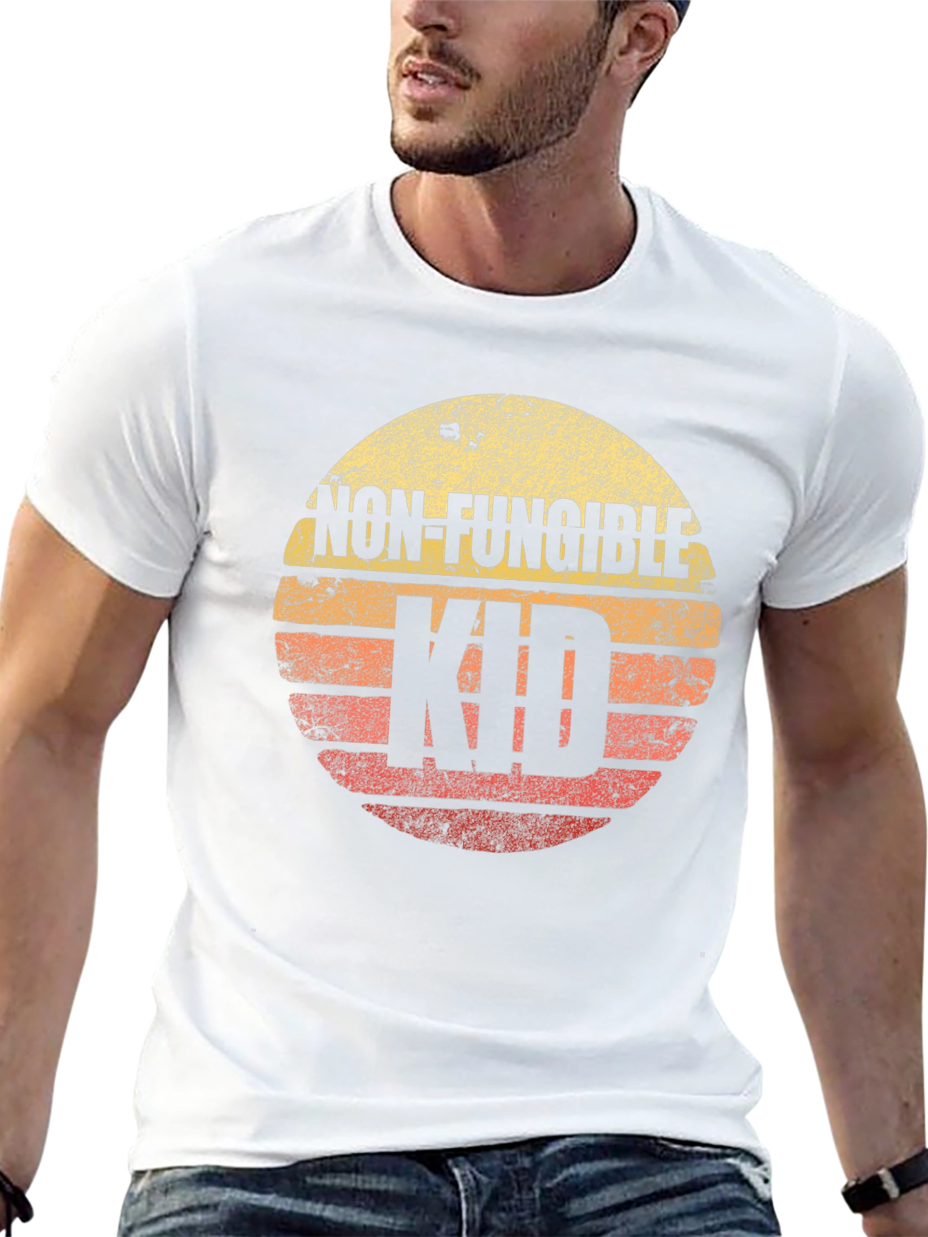 Black Non-Fungible Kid Retro T-Shirt view 13