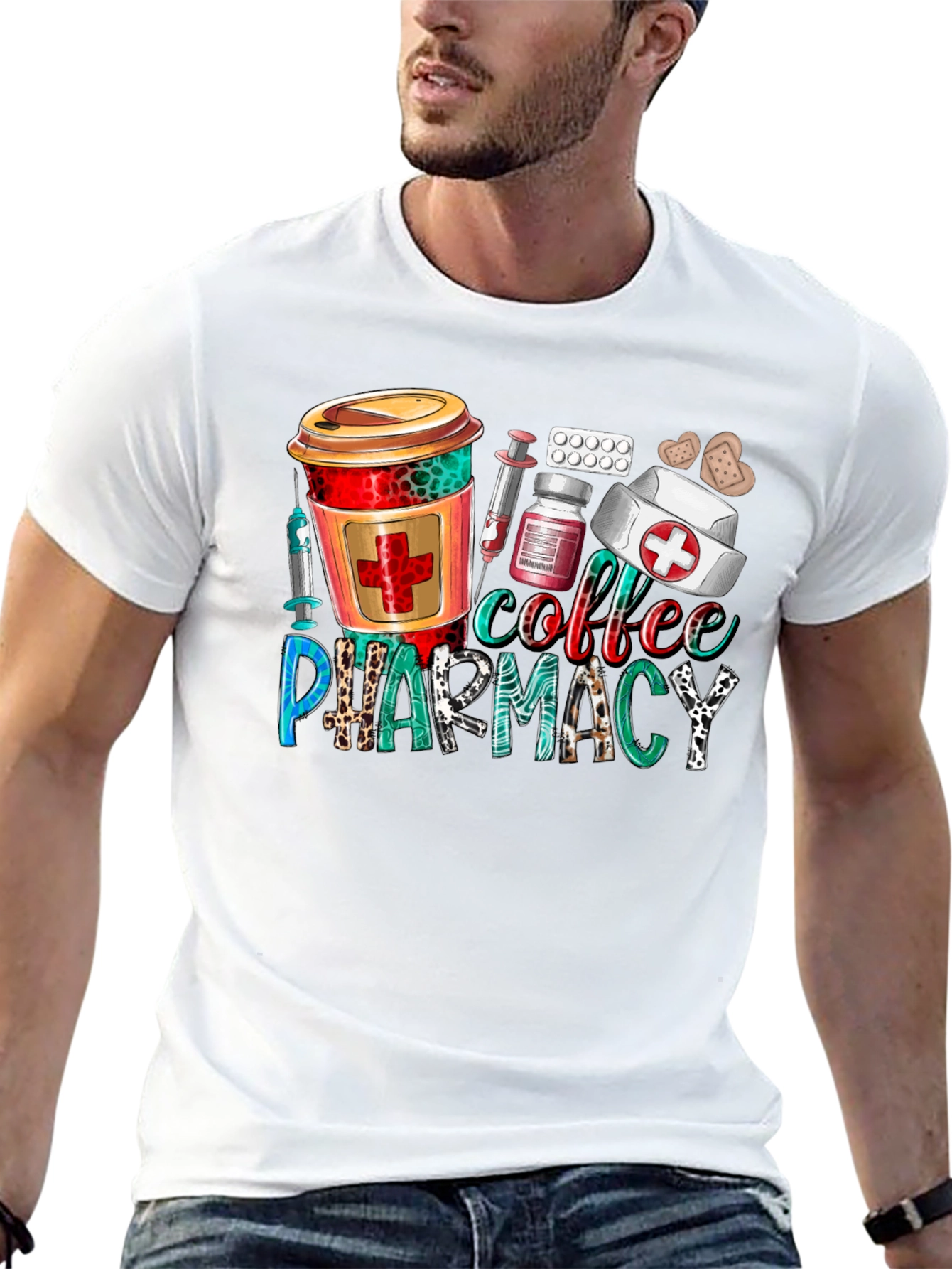 Black Coffee Pharmacy T-Shirt - Nurse, Doctor, Healthcare view 13