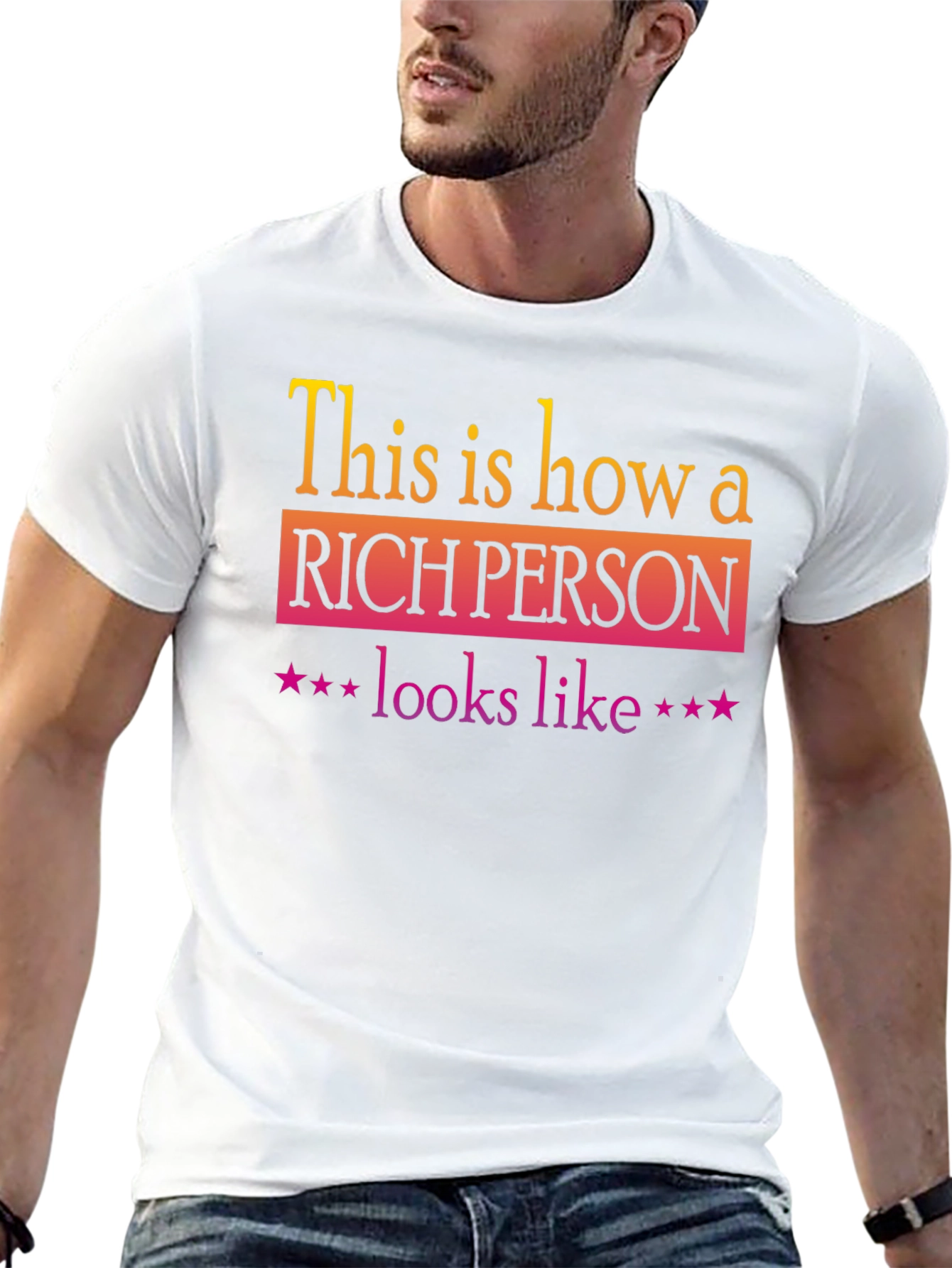 Black Rich Person Graphic Tee view 13