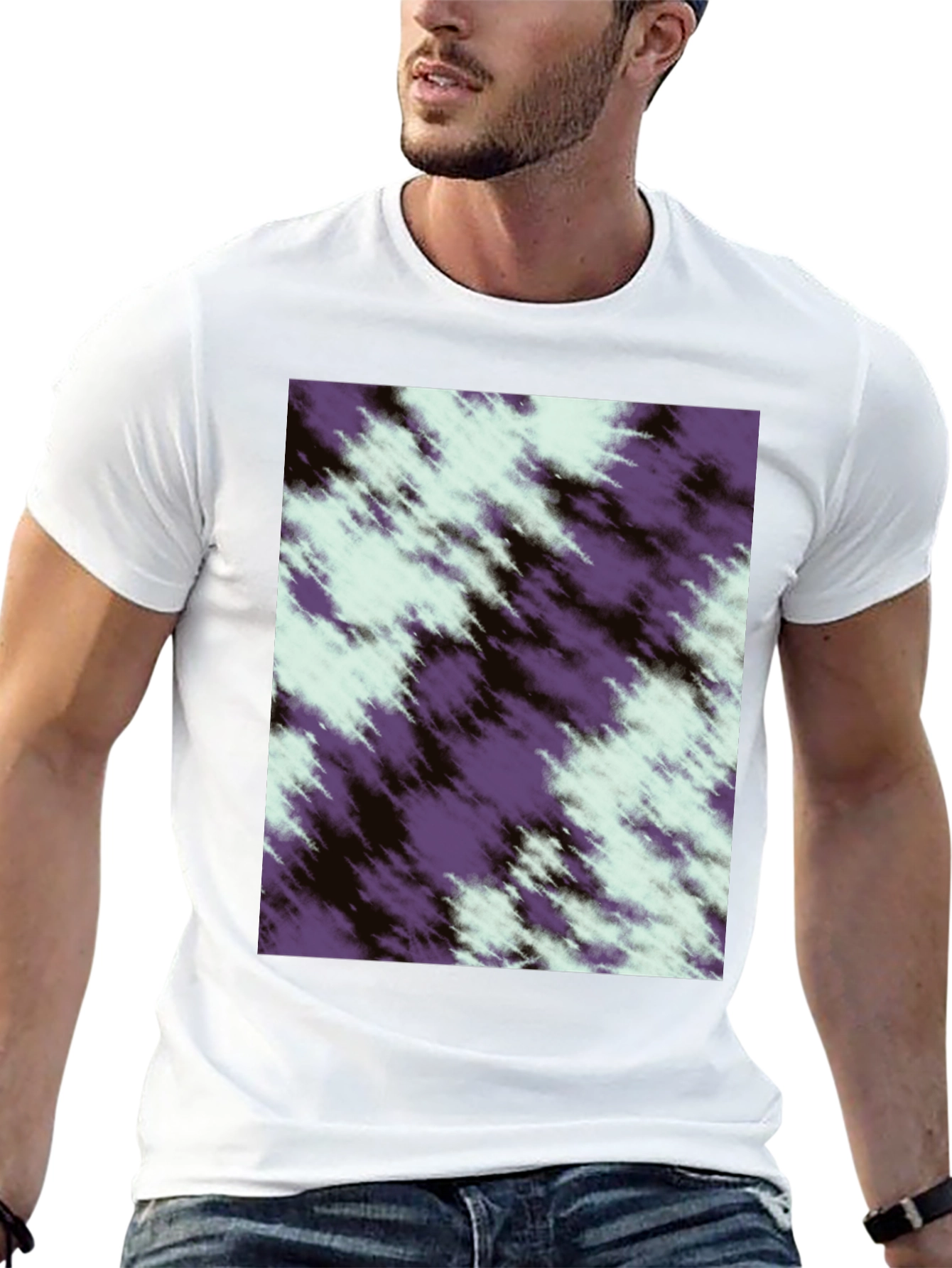 Black Abstract Pattern T-Shirt - Soft & Stylish view 13