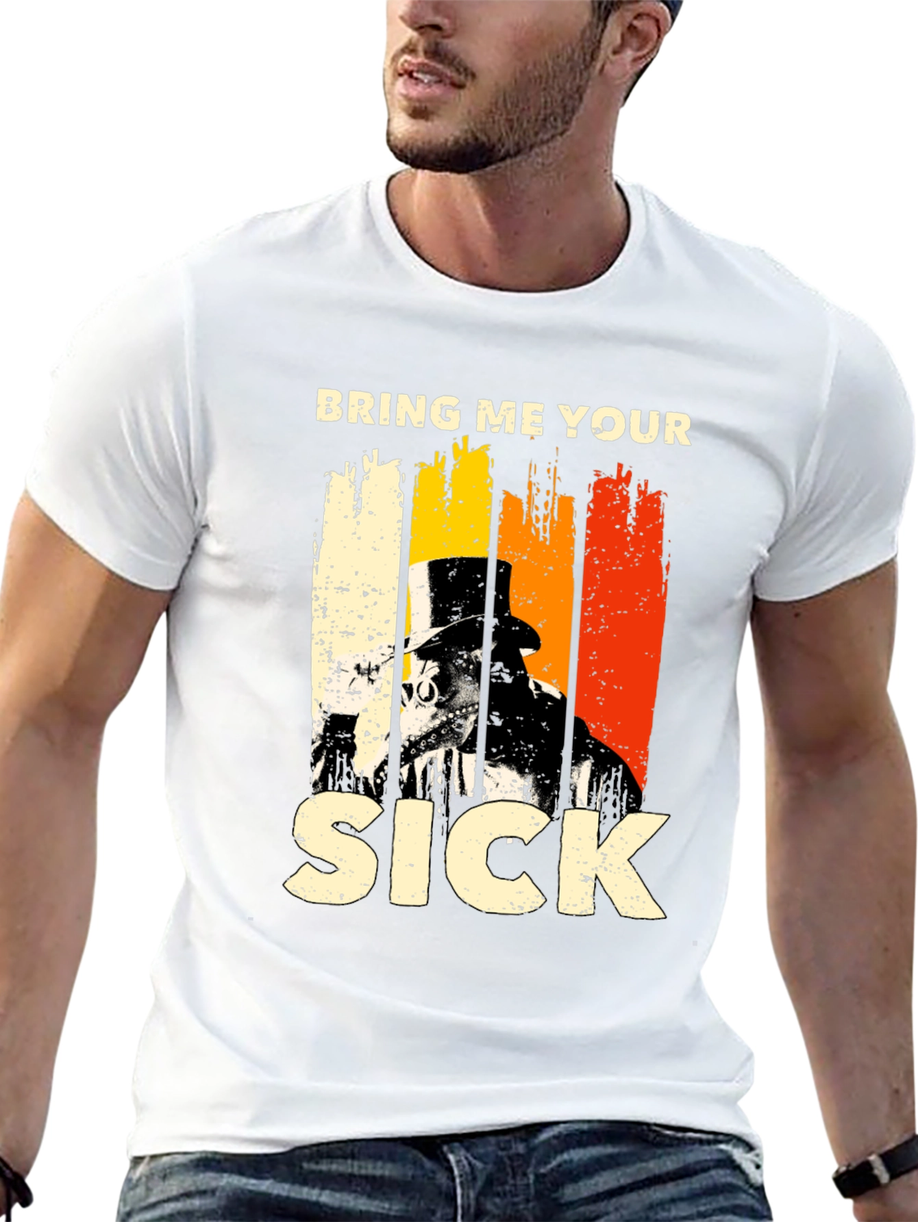 Black Bring Me Your Sick T-Shirt Plague Doctor Tee view 13