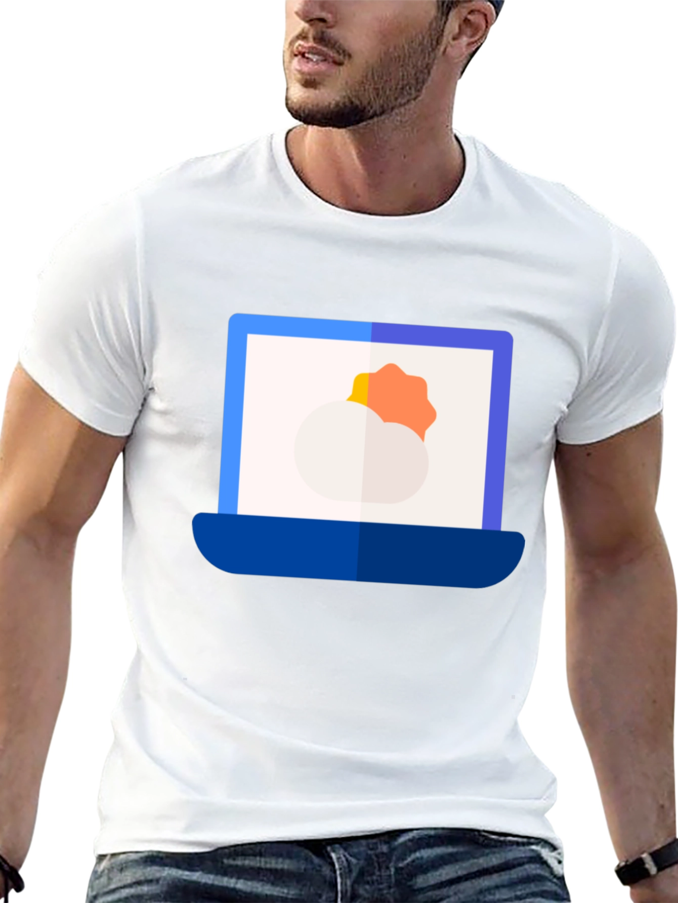 Black Weather Laptop Graphic Tee - Modern Style view 13