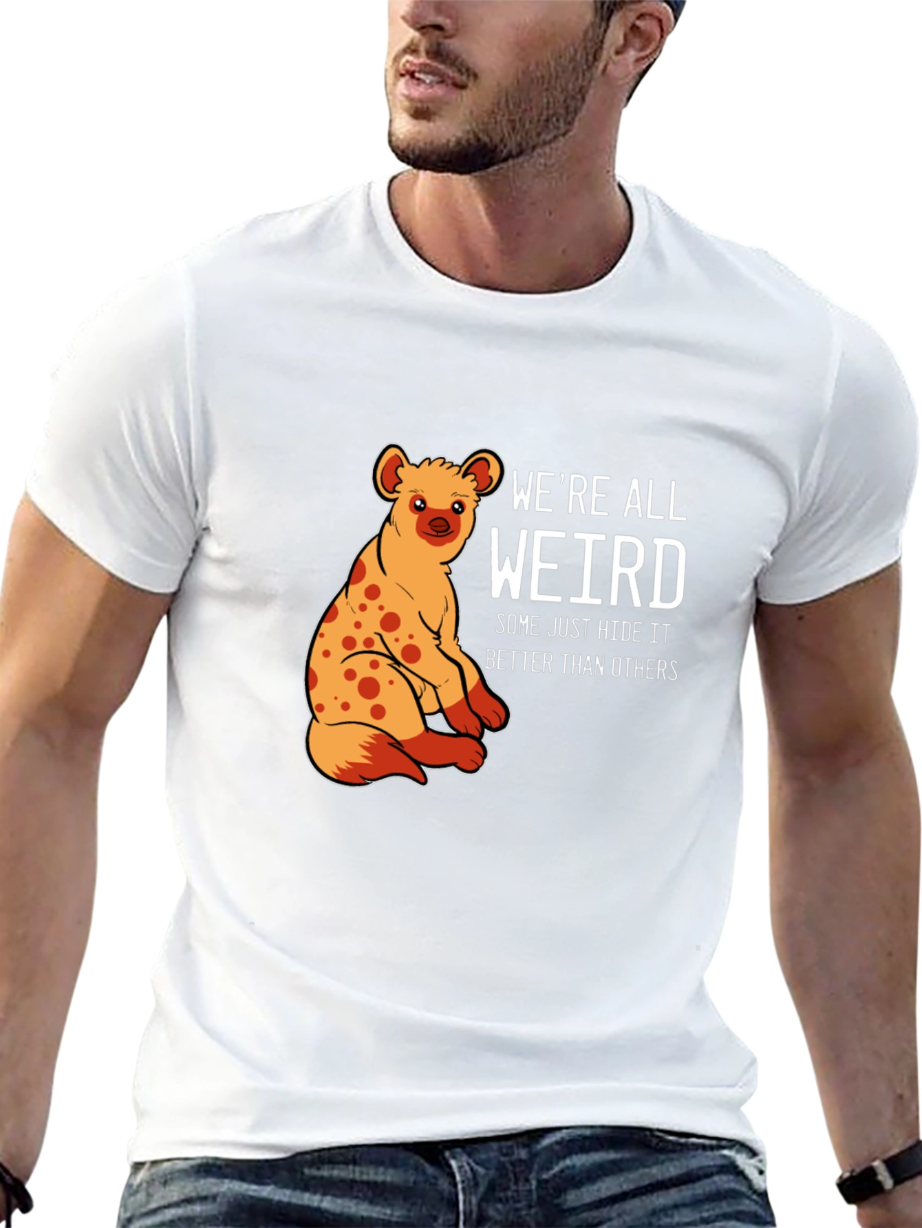 Black We're All Weird Hyena Graphic Tee view 13