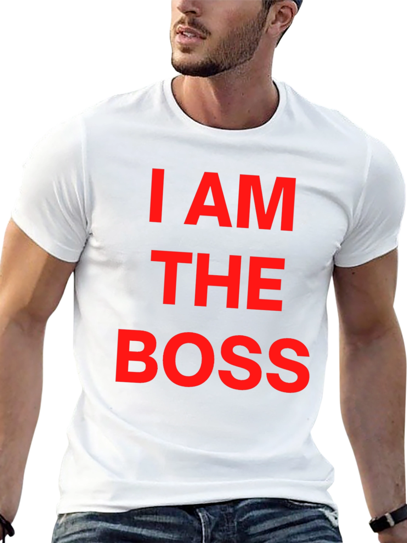Black I AM THE BOSS Graphic T-Shirt view 13