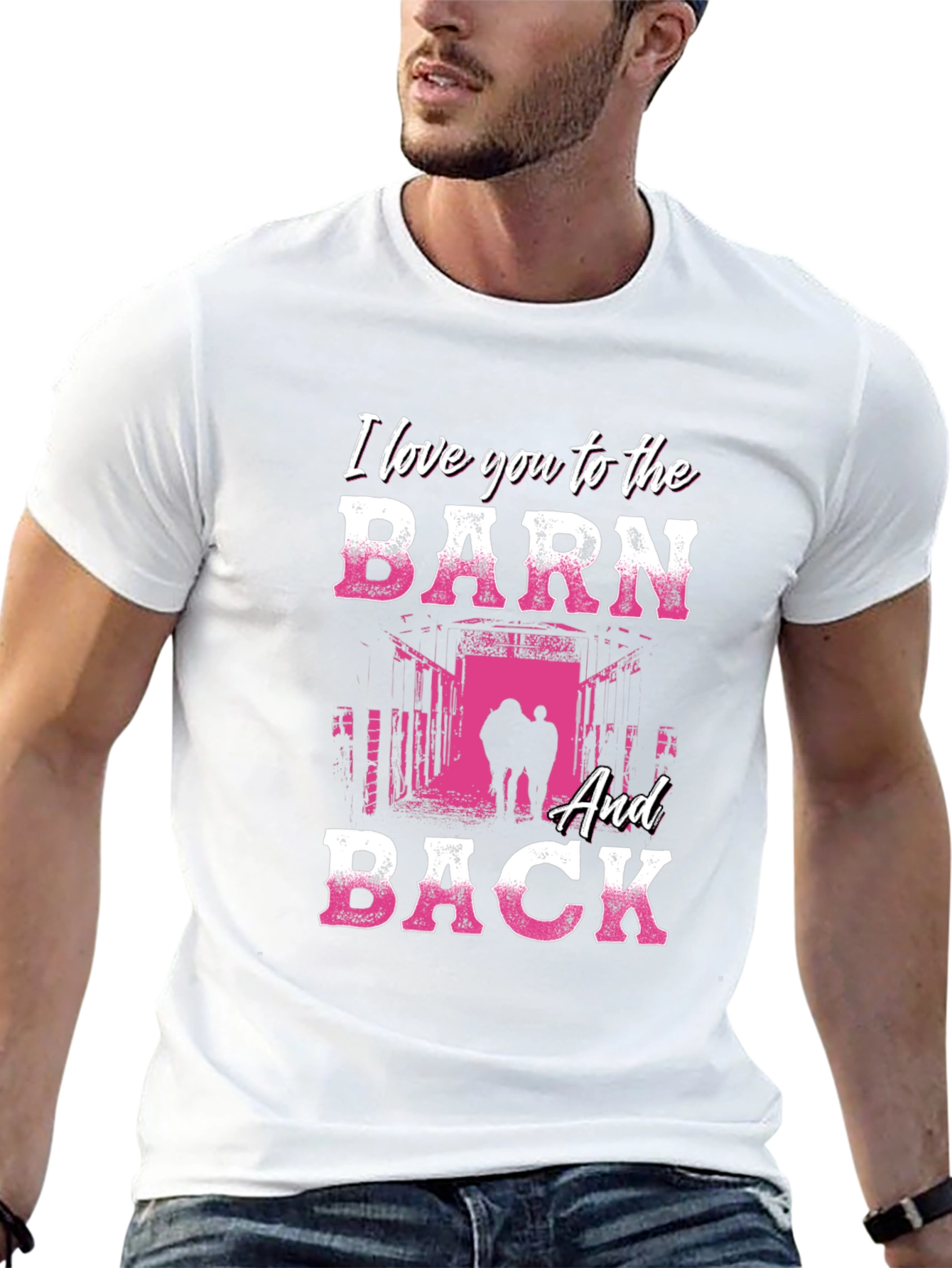 Black I Love You to the Barn and Back Graphic Tee view 13