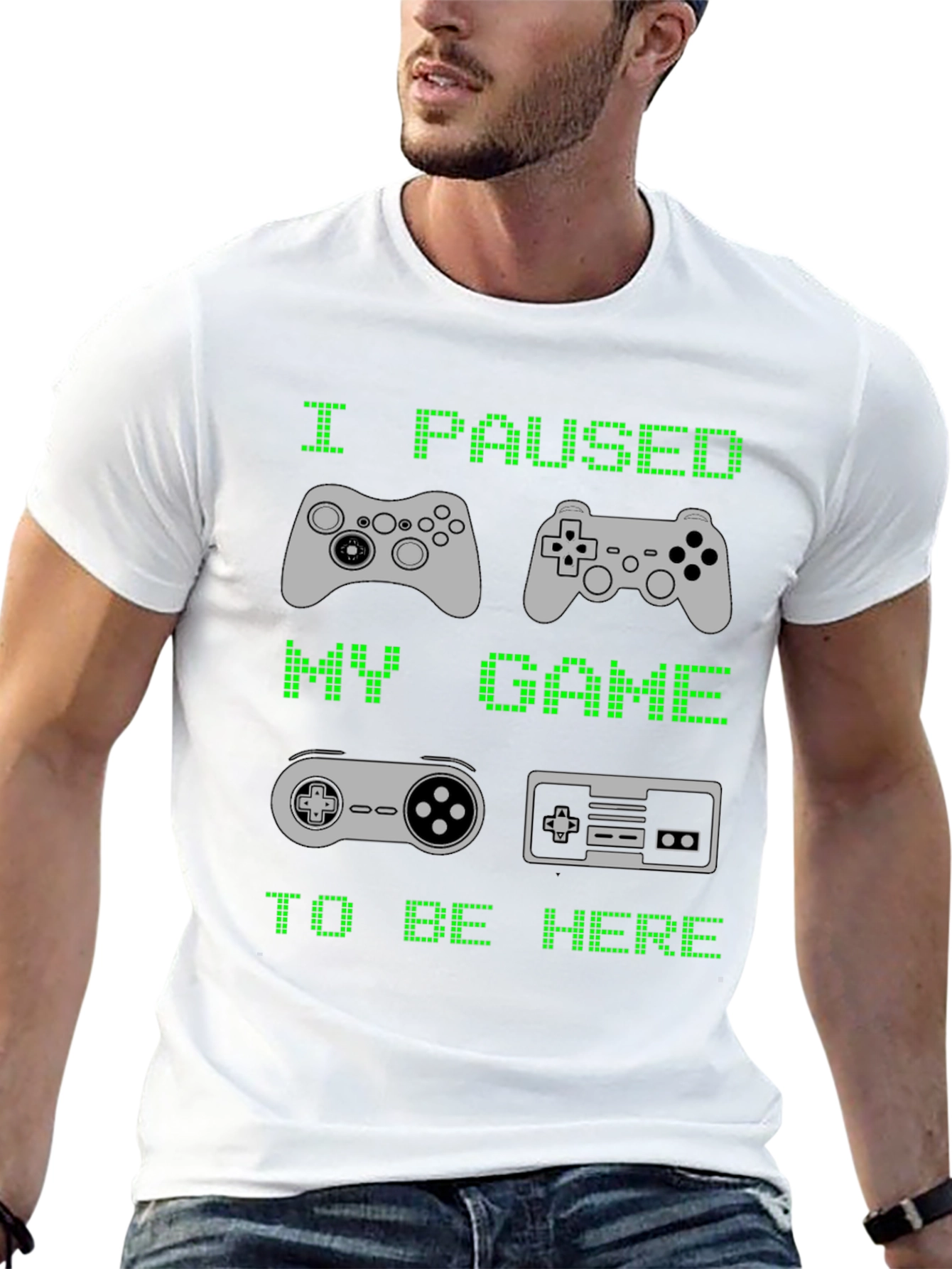 Black I Paused My Game to Be Here T-Shirt view 13