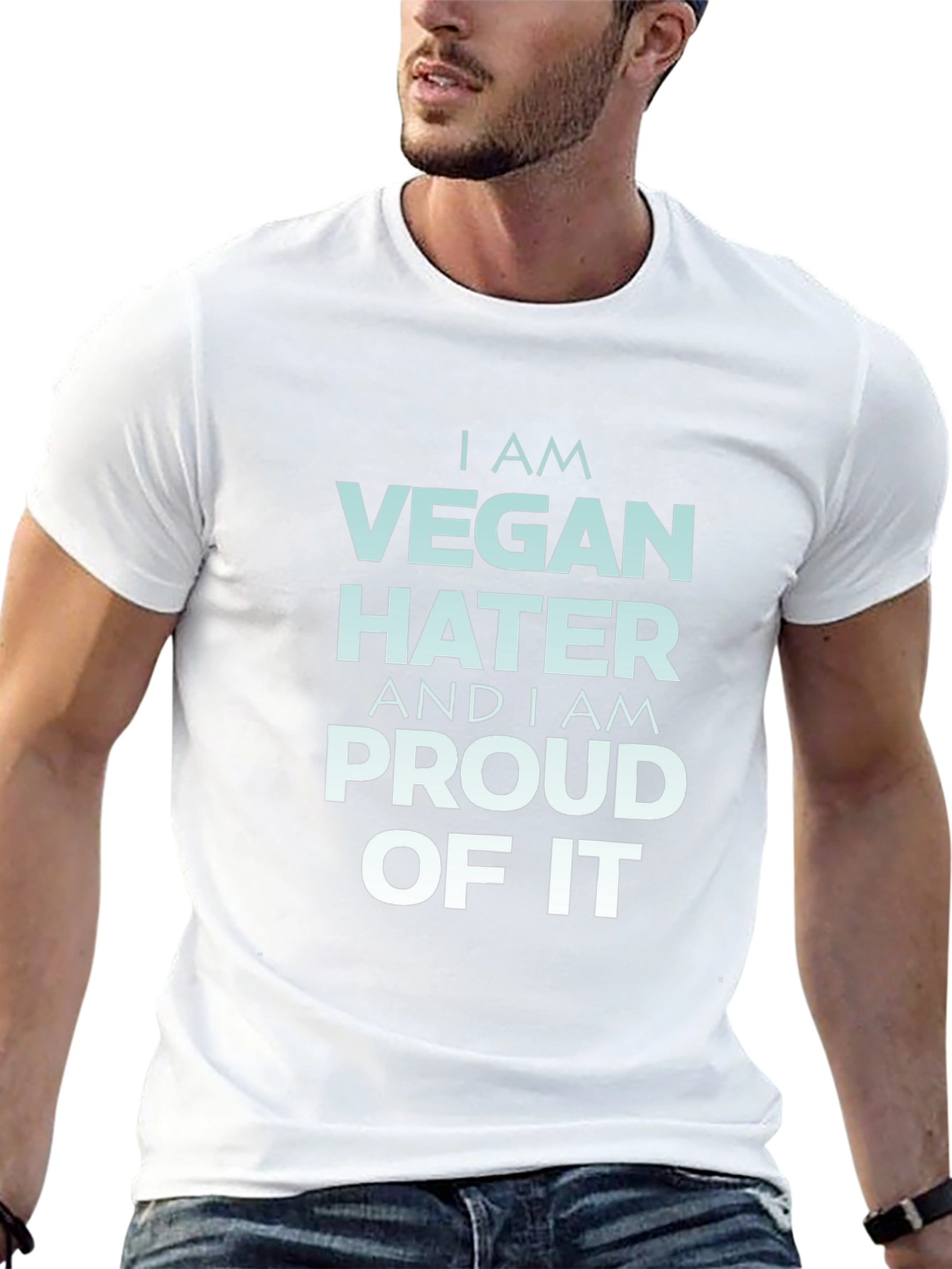Black Vegan Hater T-Shirt view 13