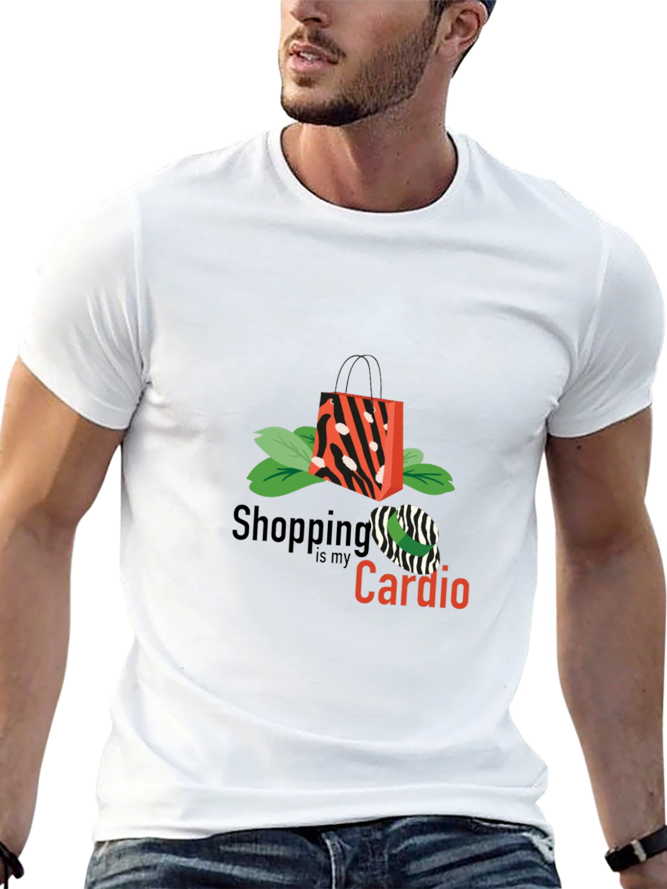 Black Shopping Is My Cardio Graphic Tee view 13