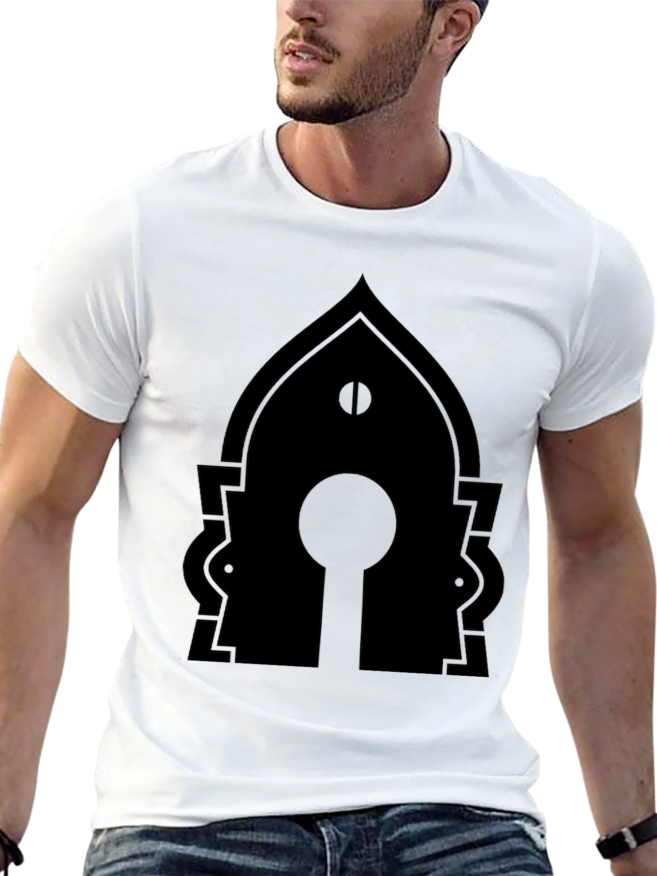 Mystic Keyhole Graphic Tee - Gothic Style Print - 13